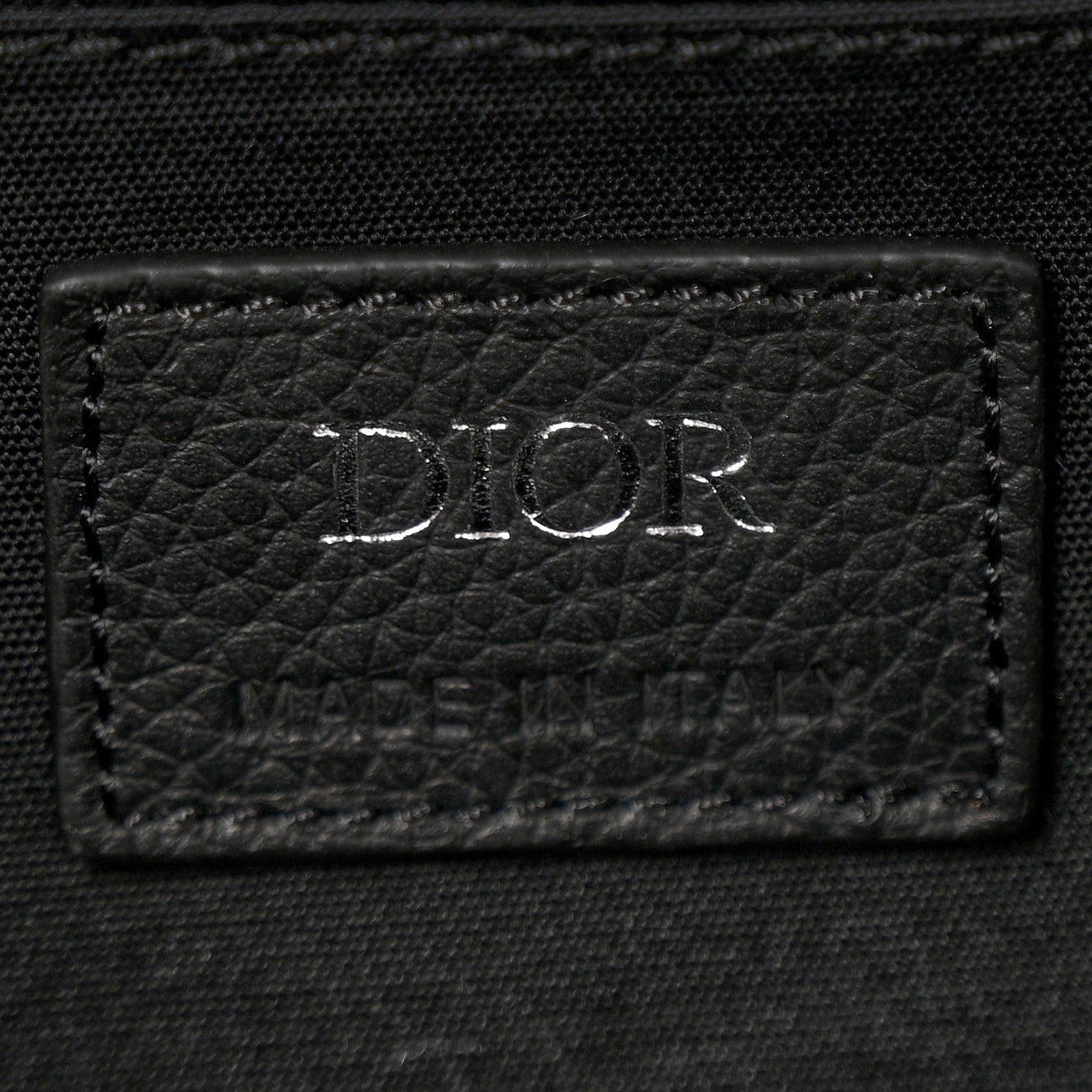 Oblique Jacquard Grained Calfskin Lingot Manity Toiletry Case Black