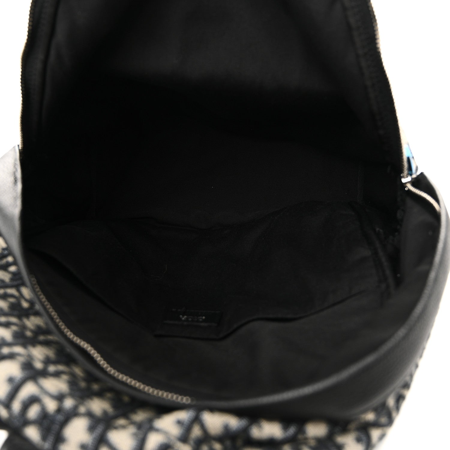 Oblique Calfskin Rider Backpack Beige Black