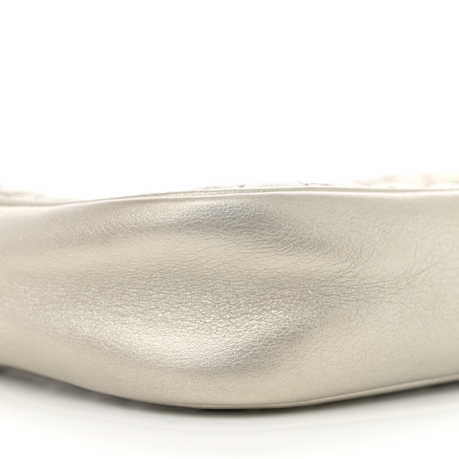 Laminated Nappa Web Trapuntata Small GG Shoulder Bag Argento