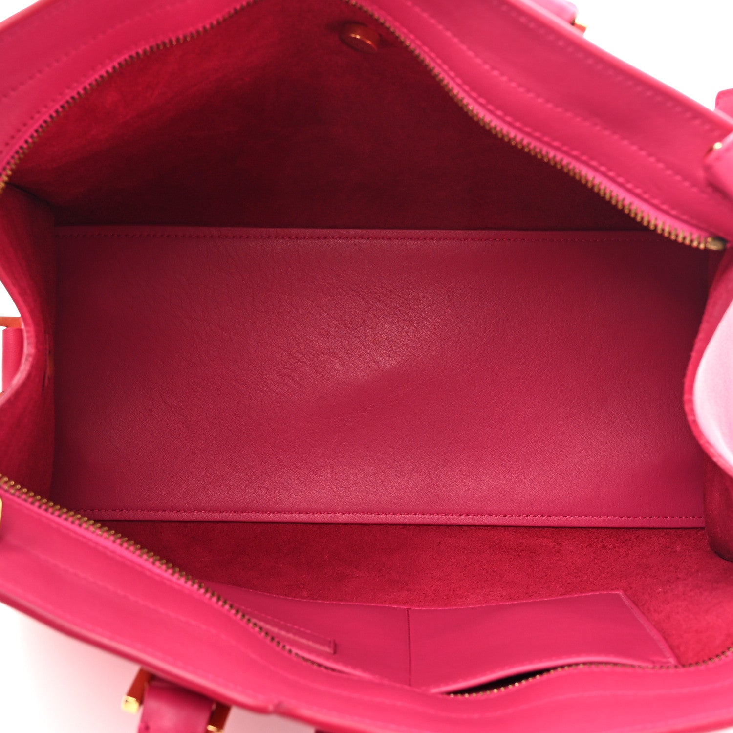 Calfskin Small Classic Y Cabas Fuchsia
