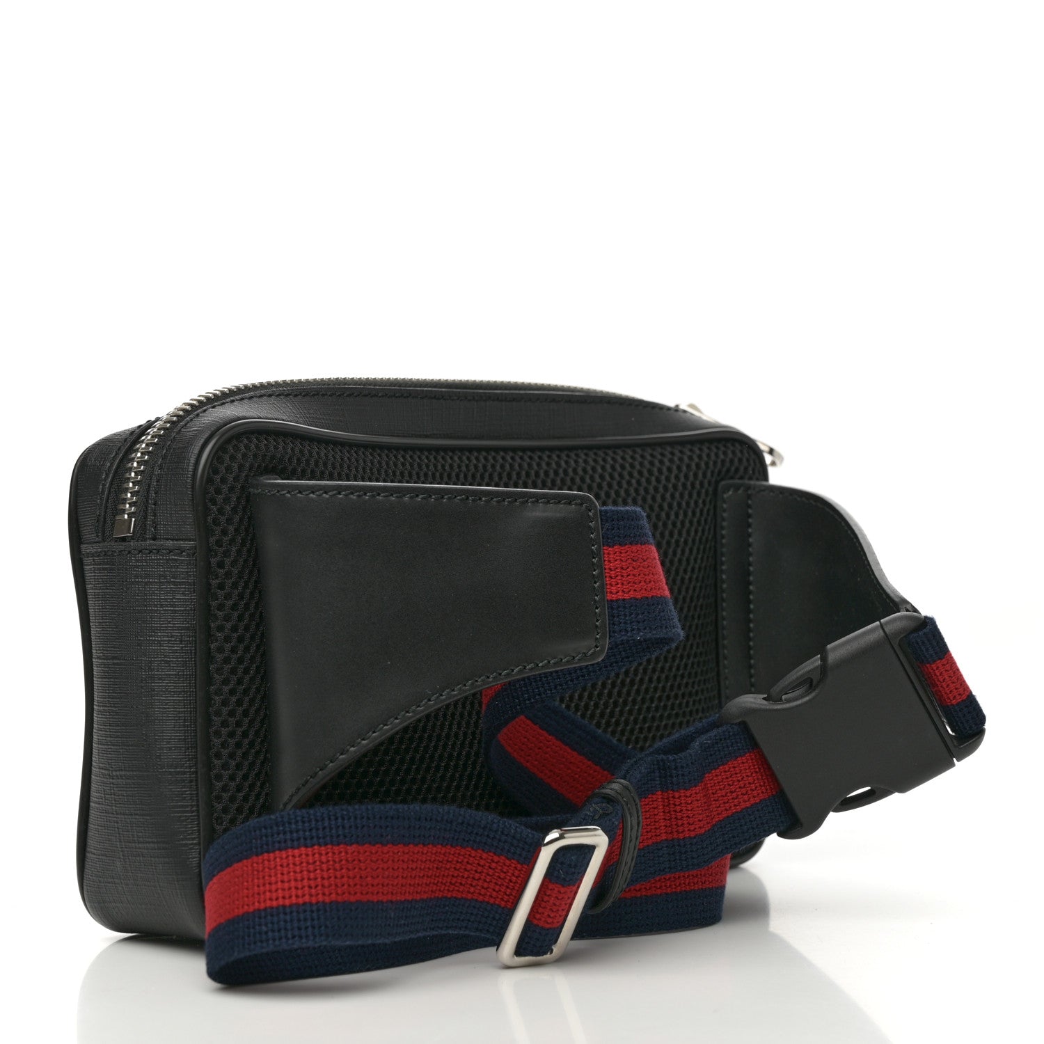 Soft GG Supreme Monogram Web Belt Bag Black Grey