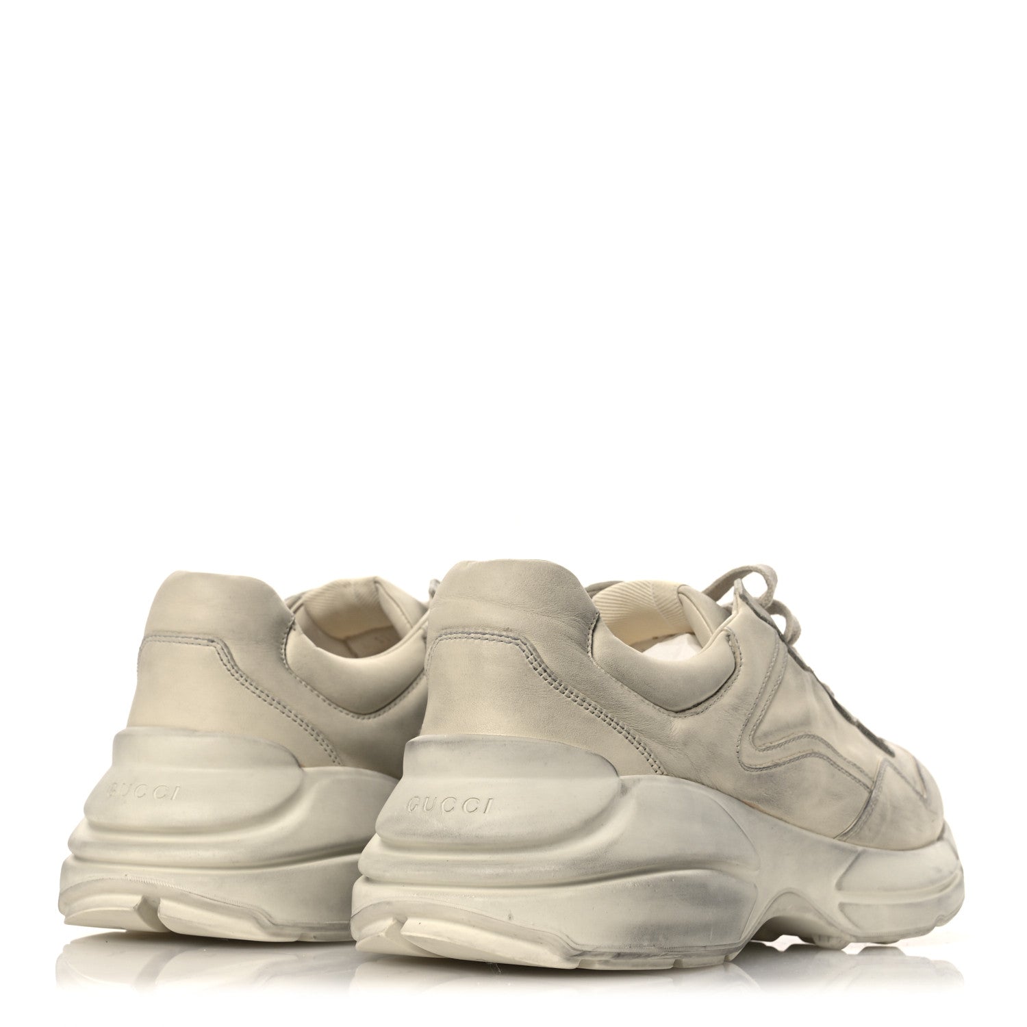 Soft Calfskin Mens Rhyton Sneakers 11.5 Ivory