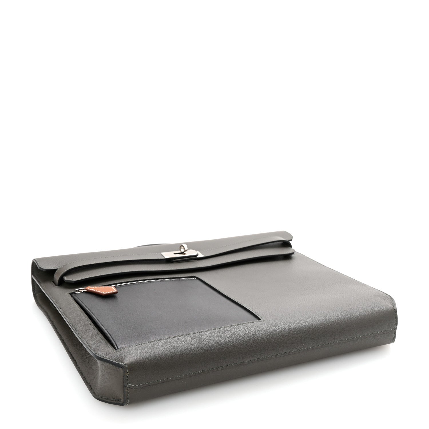 Evercolor Evergrain Barenia Kelly Depeches 36 Briefcase Vert De Gris Black Fauve