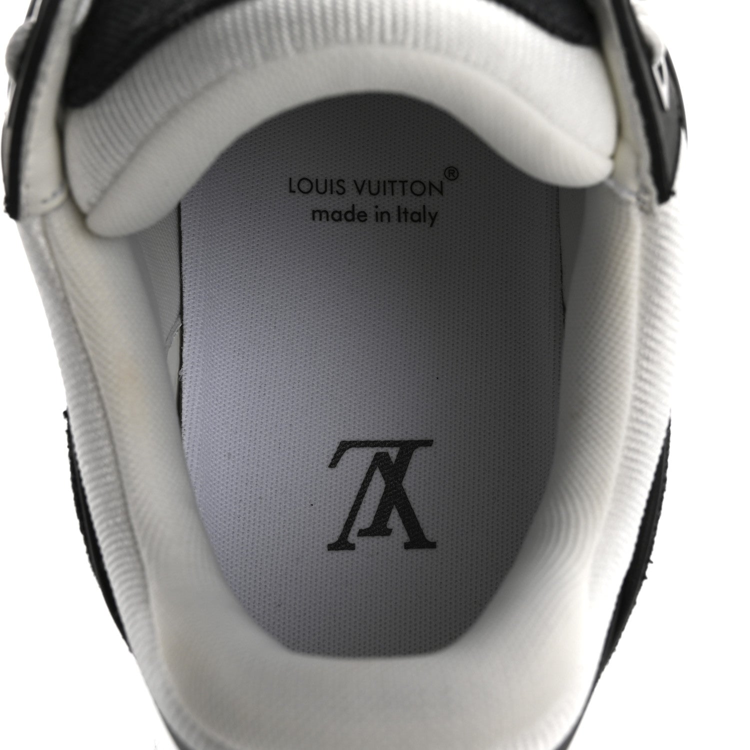 Calfskin Monogram Denim Mens LV Trainer Sneakers 9 Black