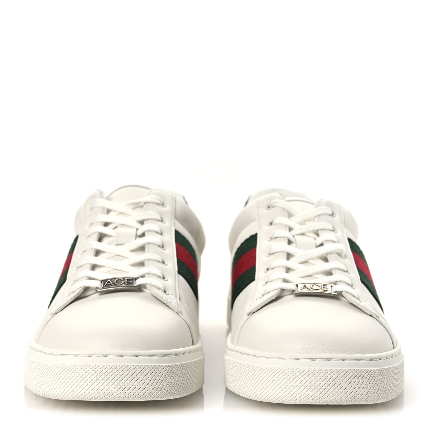 Ultralight Plume Calfskin Web Mens New Ace Sneakers 9 Green Ace