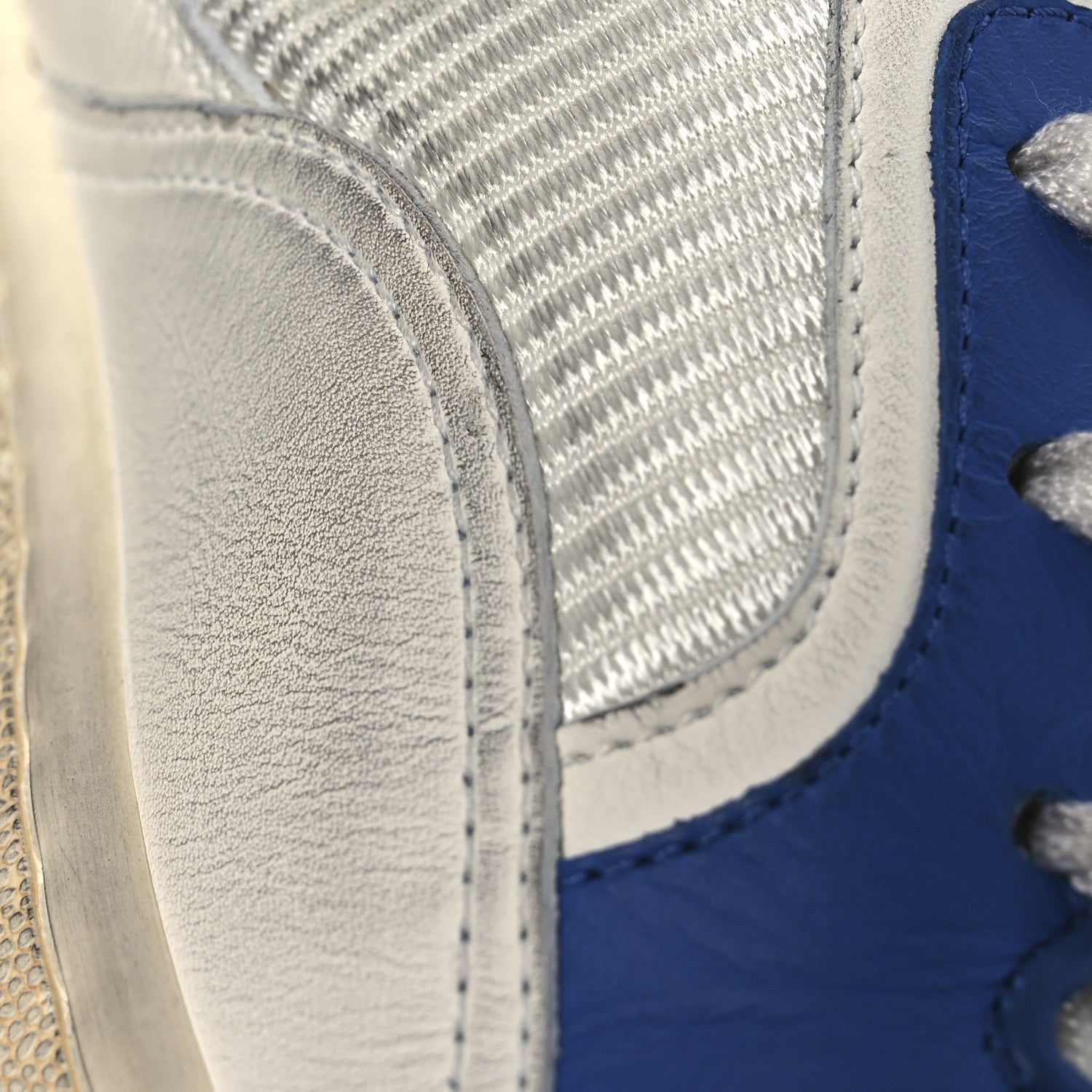 Dali Soft Calfskin Mens Mac80 Sneakers 11.5 Off White Blue