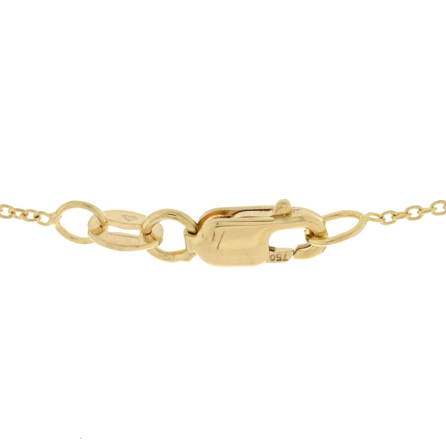 18K Yellow Gold Diamond Tiny Treasures Cat Pendant Necklace