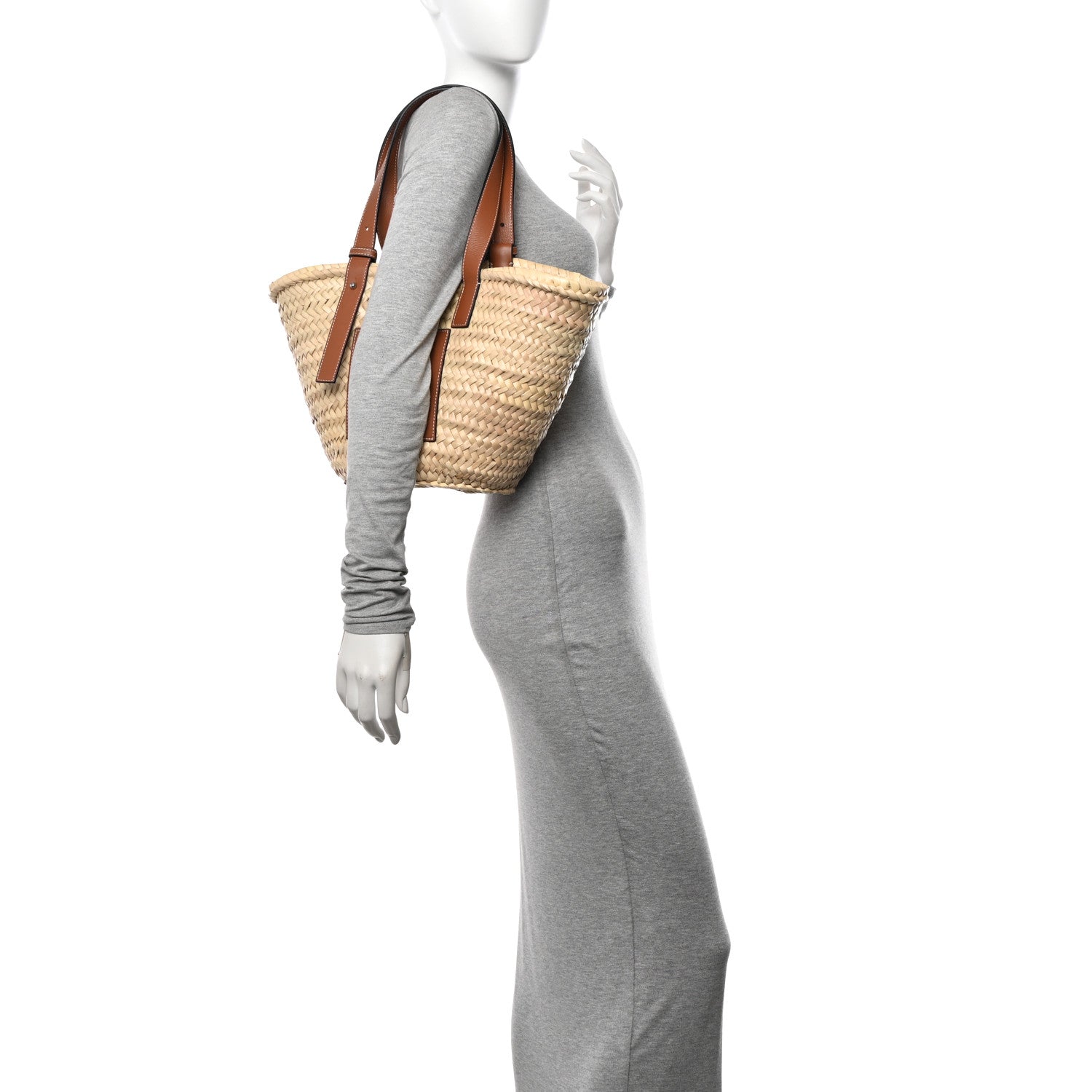 Raffia Basket Tote Bag Natural Tan