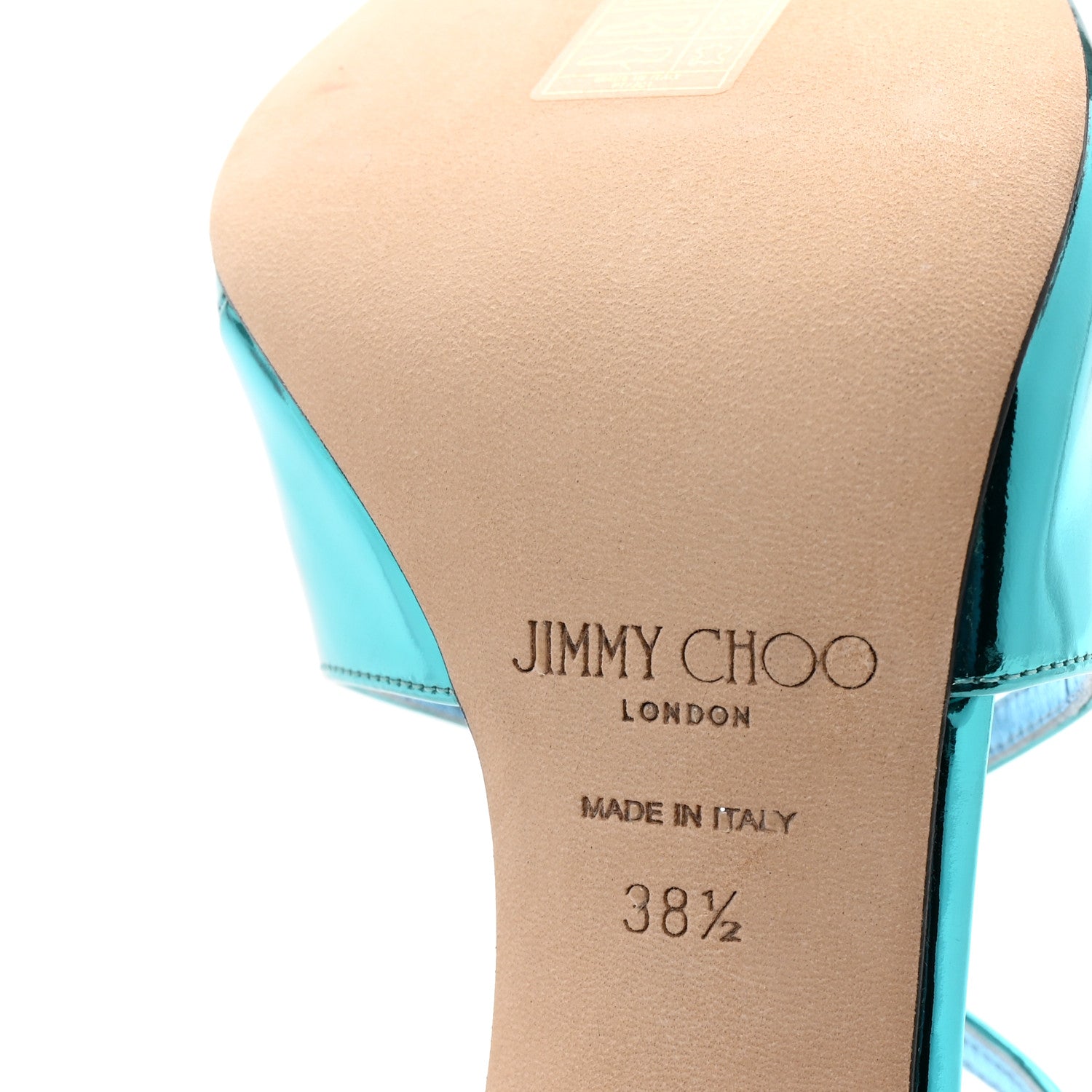 Metallic Calfskin Anise 95 Sandals 38.5 Malibu