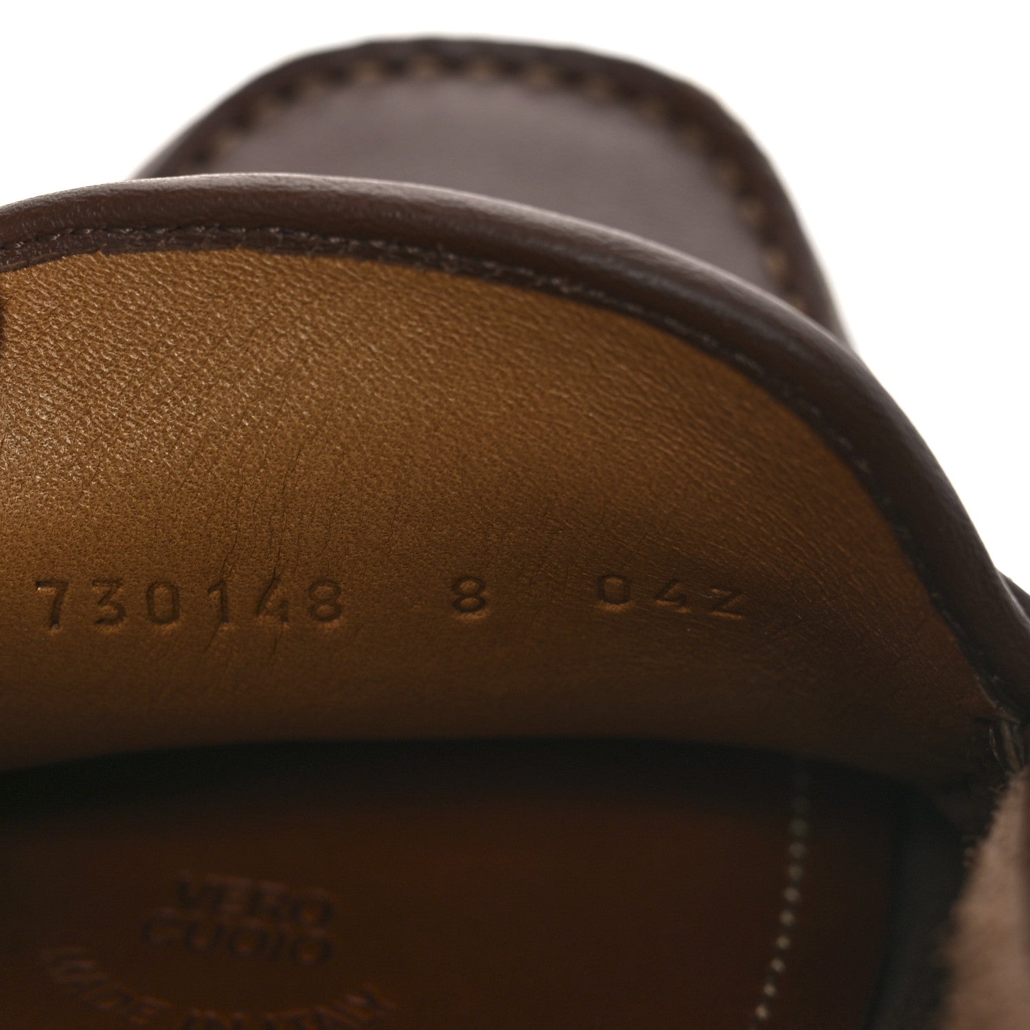 Soft Clove Calfskin GG Supreme Monogram Mens Interlocking G Driver Loafers 8 Brown