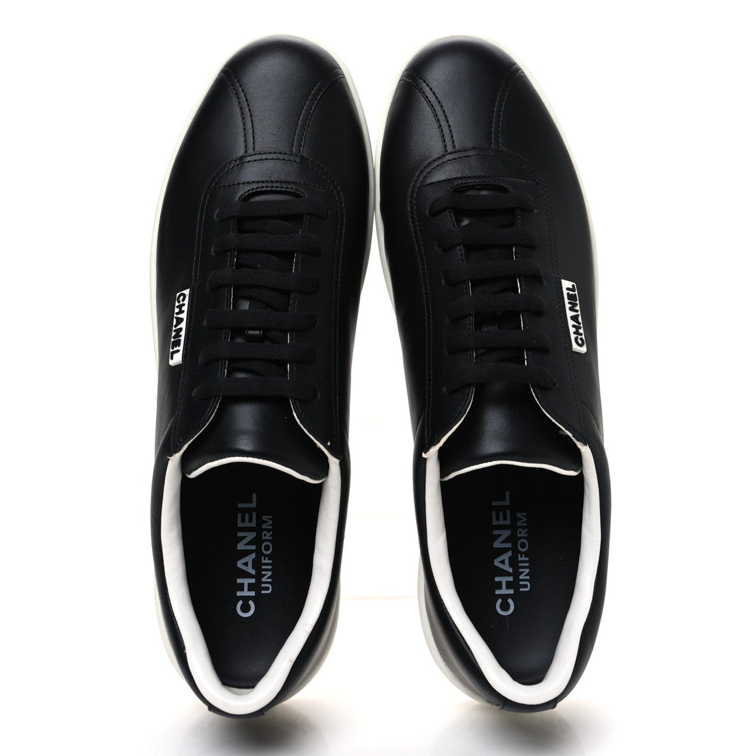 Calfskin CC Mens Sneakers 44 Black