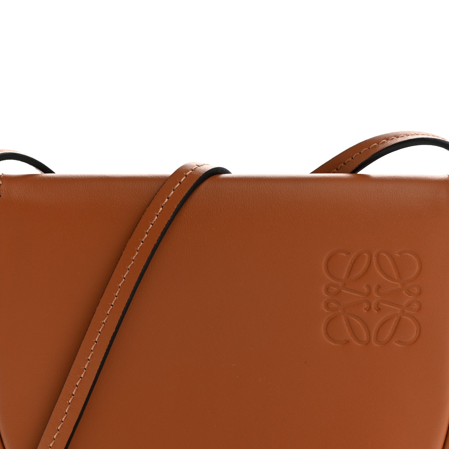 Soft Calfskin Mini Heel Pouch Tan