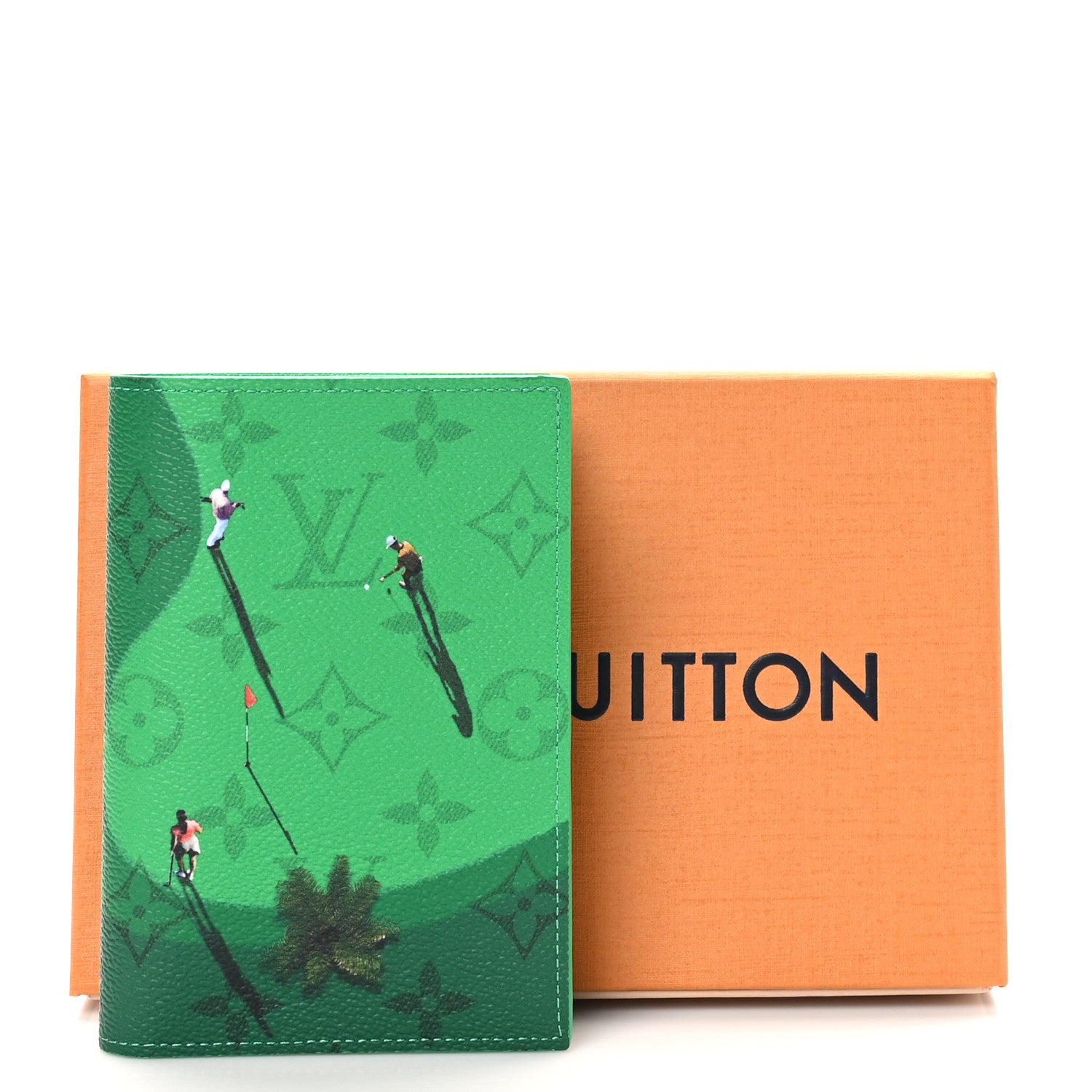 Monogram Sports Passport Cover Golf Green