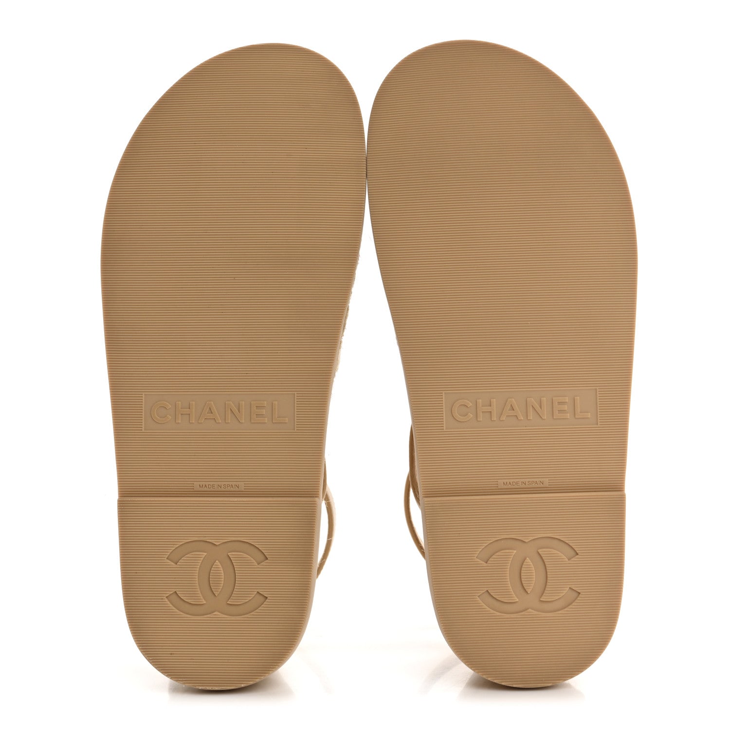 Lambskin Espadrille Sandals 36 Beige