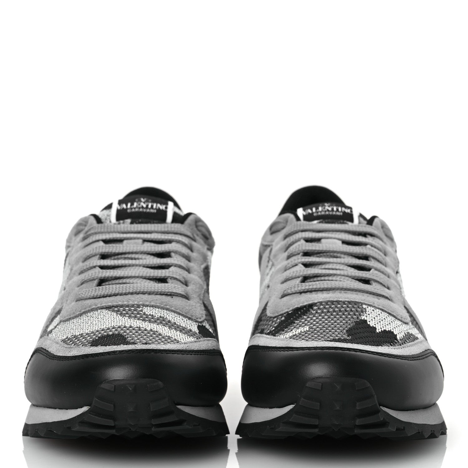 Mesh Suede Camouflage Mens Rockrunner Sneakers 43 Grey