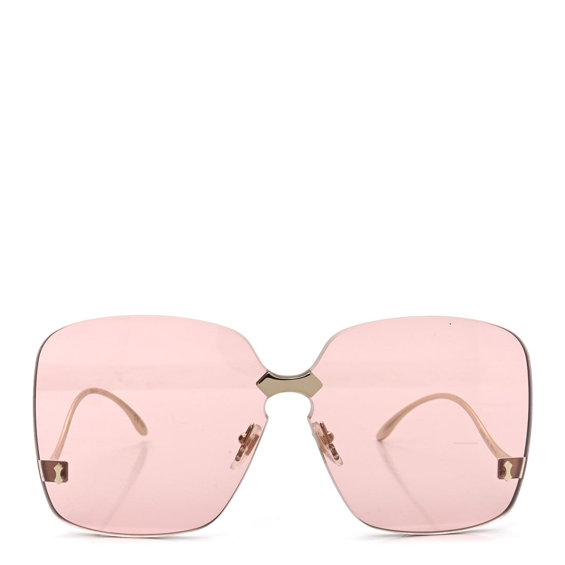 Rimless Sunglasses GG0352S Gold Flash Pink