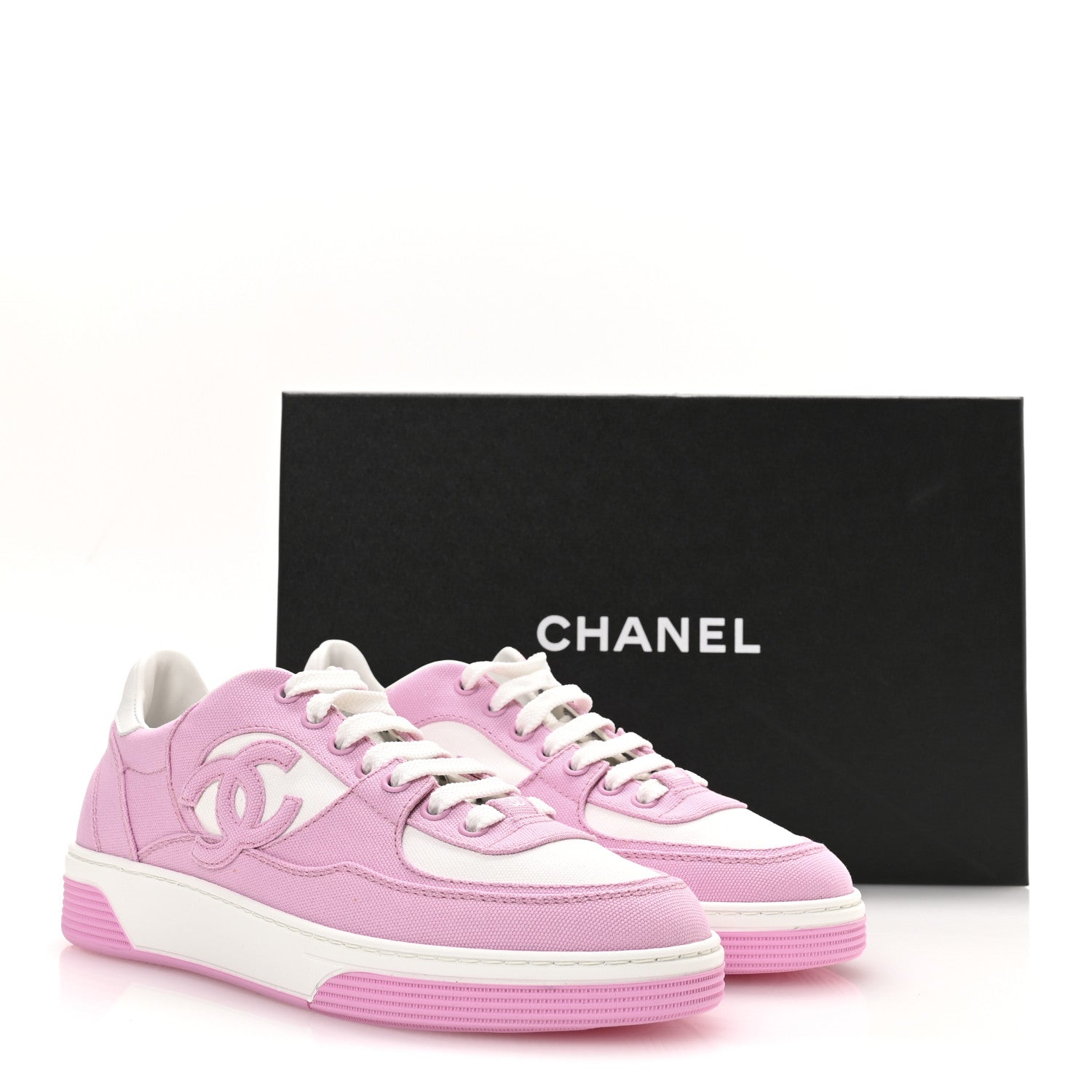 Cotton Sneakers 38 Pink White