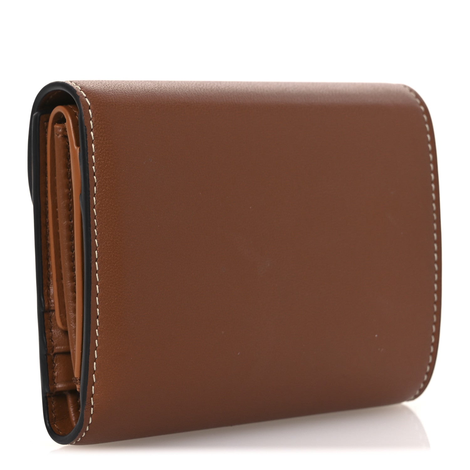 Shiny Smooth Lambskin Small Triomphe Wallet Tan