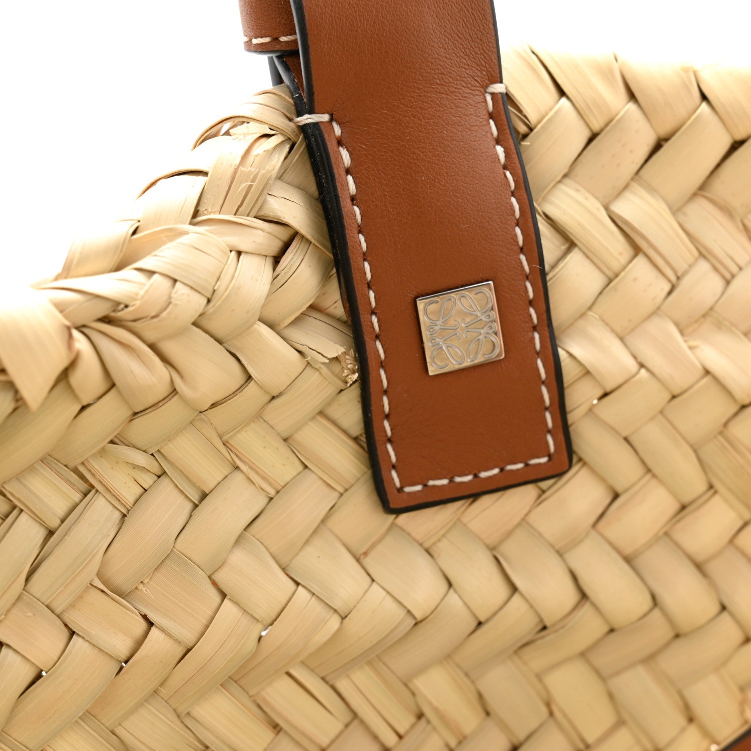 Raffia Basket Tote Bag Natural Tan