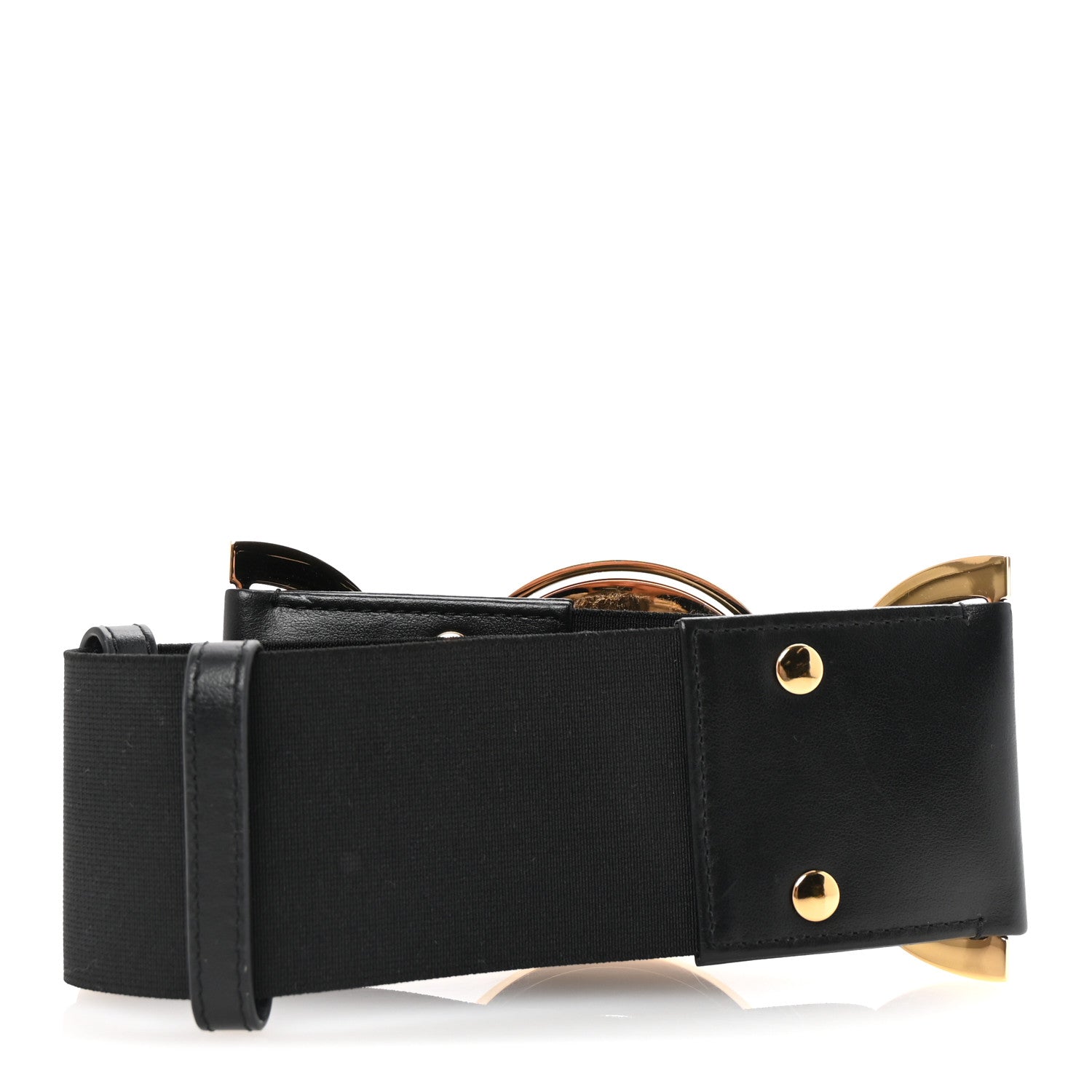 Calfskin Palazzo Medusa '95 Wide Belt XS Black