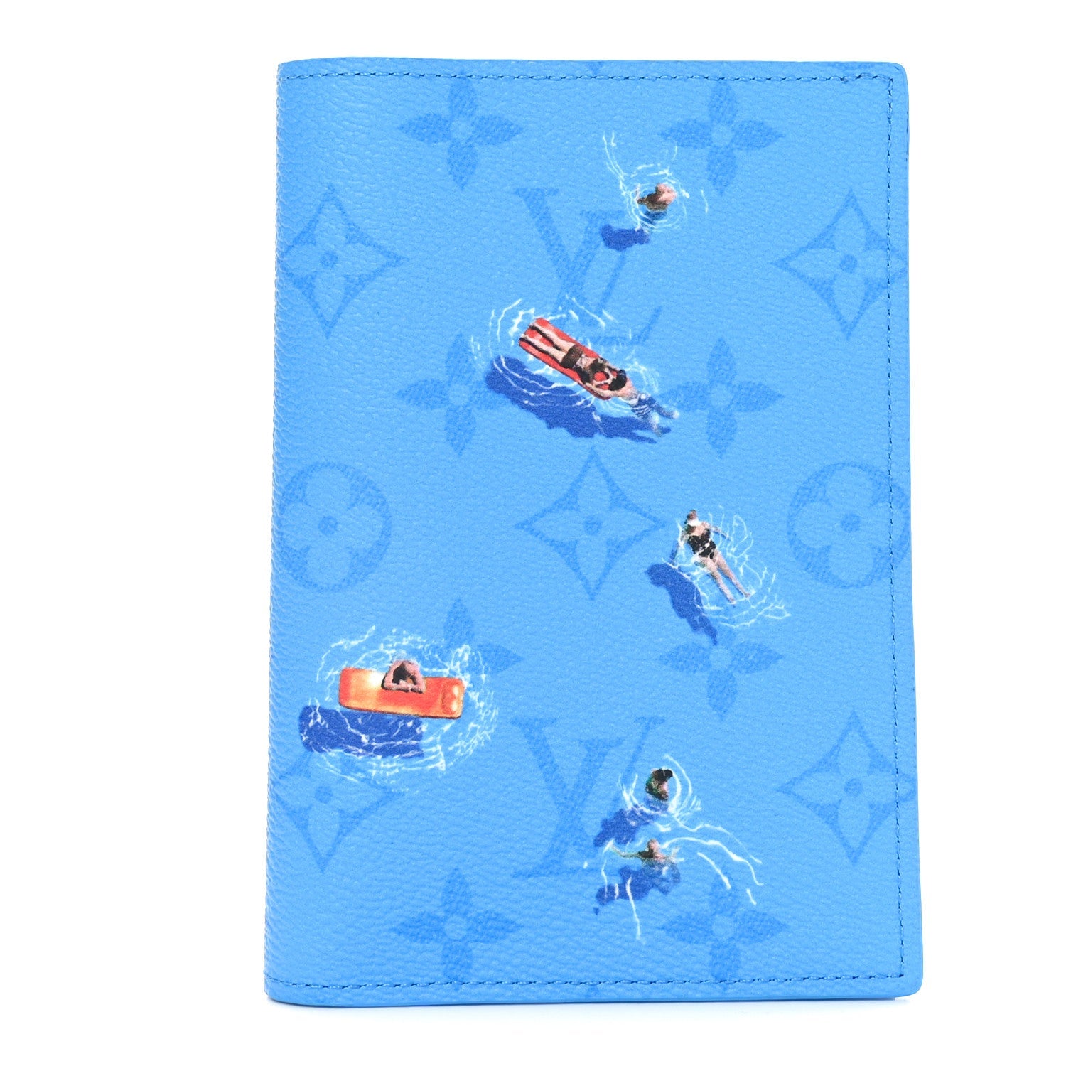 Monogram Sports Passport Cover Pool Blue