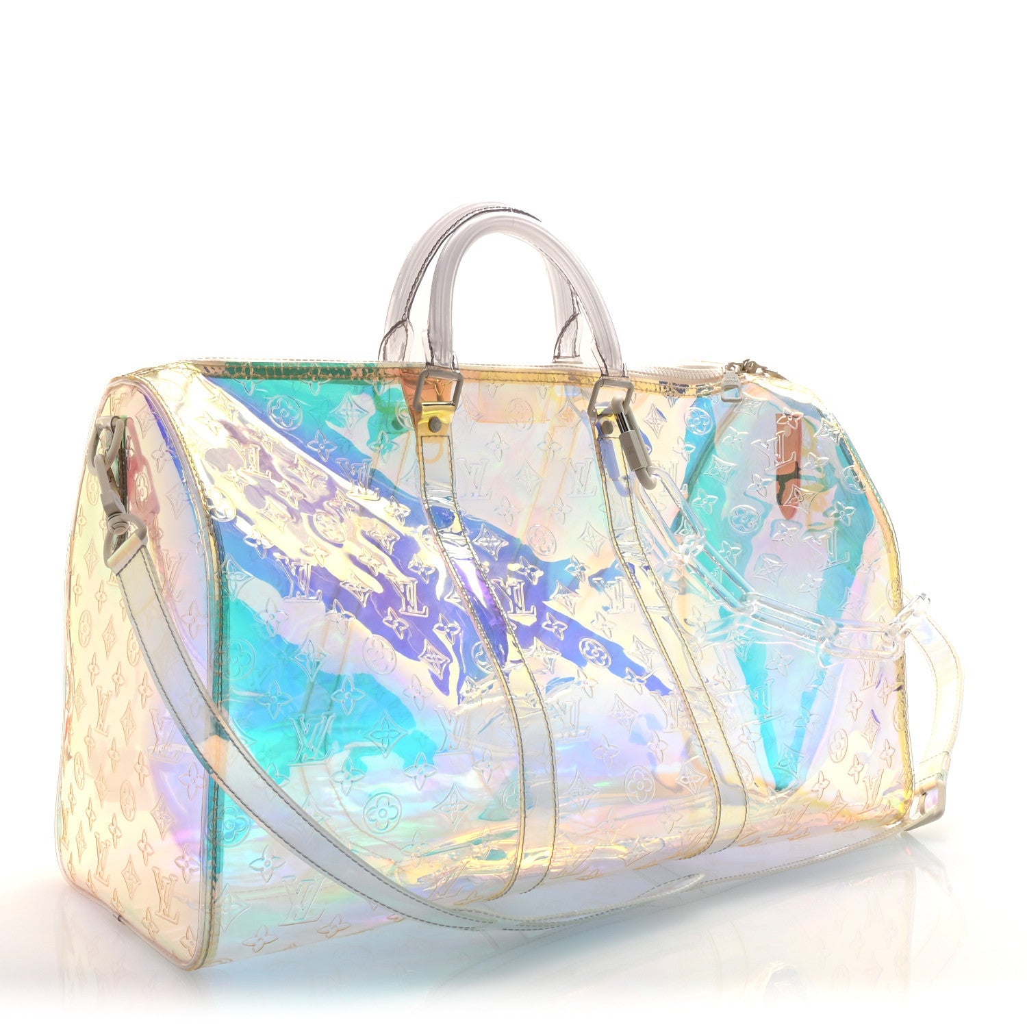 PVC Monogram Keepall Bandouliere 50 Iridescent Prism