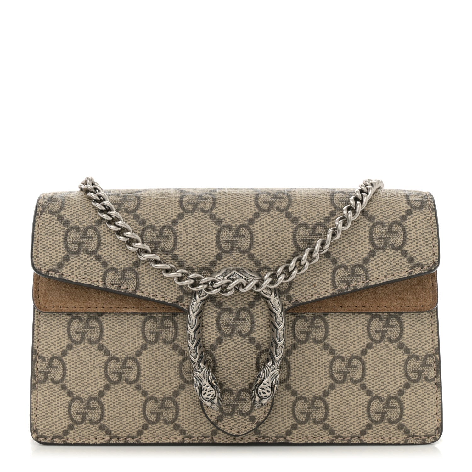 GG Supreme Monogram Super Mini Dionysus Shoulder Bag Taupe