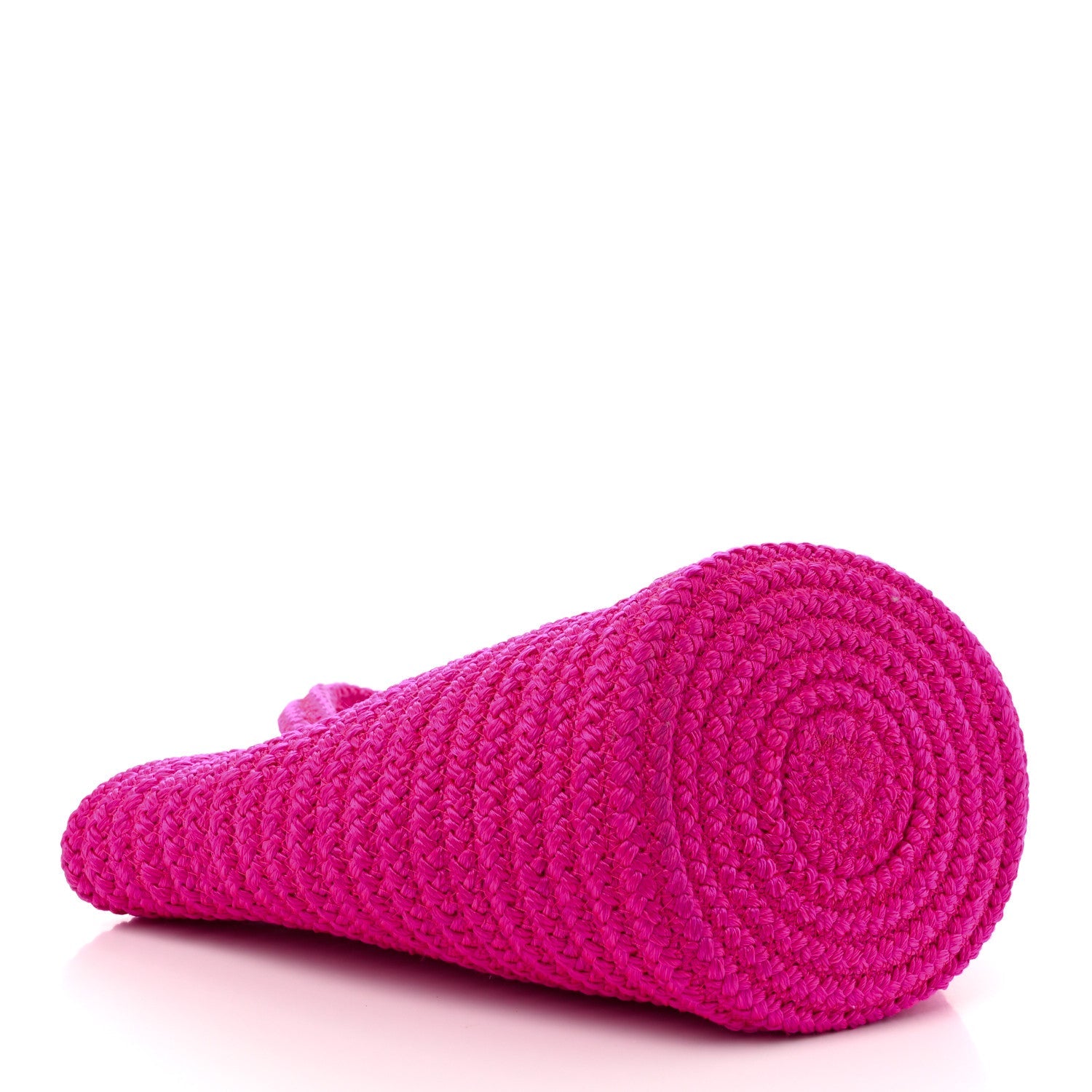 Nylon Lambskin Woven Small Ibiza Basket With Strap Lipstick Pink