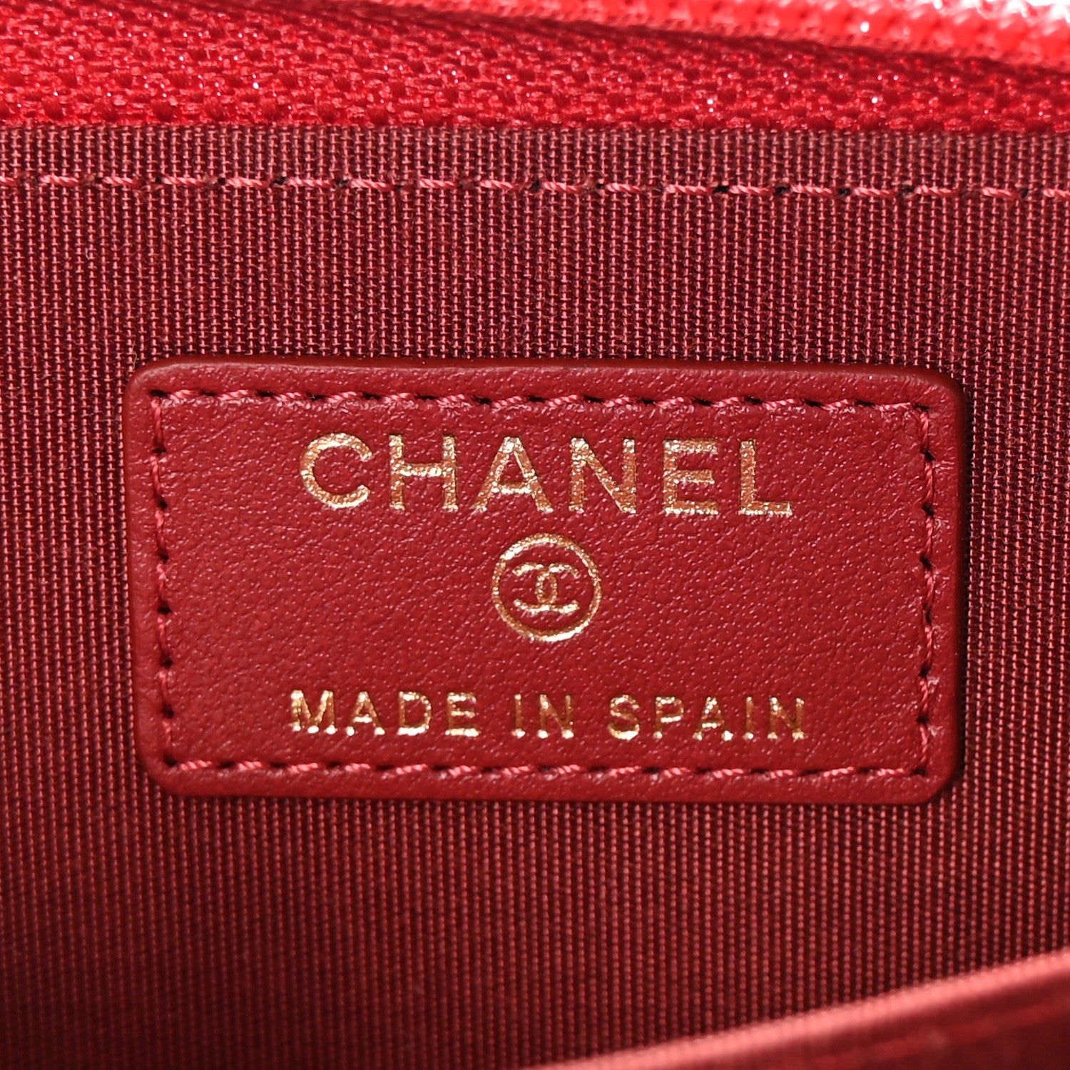 Caviar Quilted Boy Zip Around Coin Purse Wallet Red