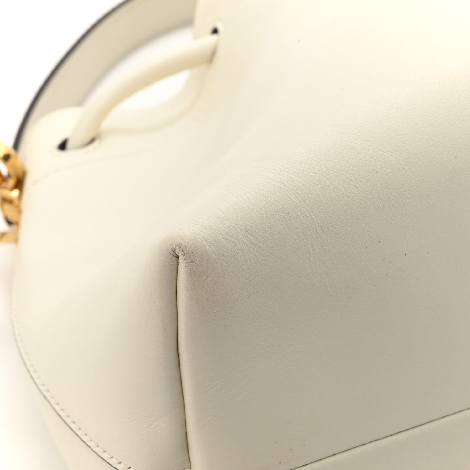 Soft Shiny Calfskin Bon Bon East West Bucket Bag Latte