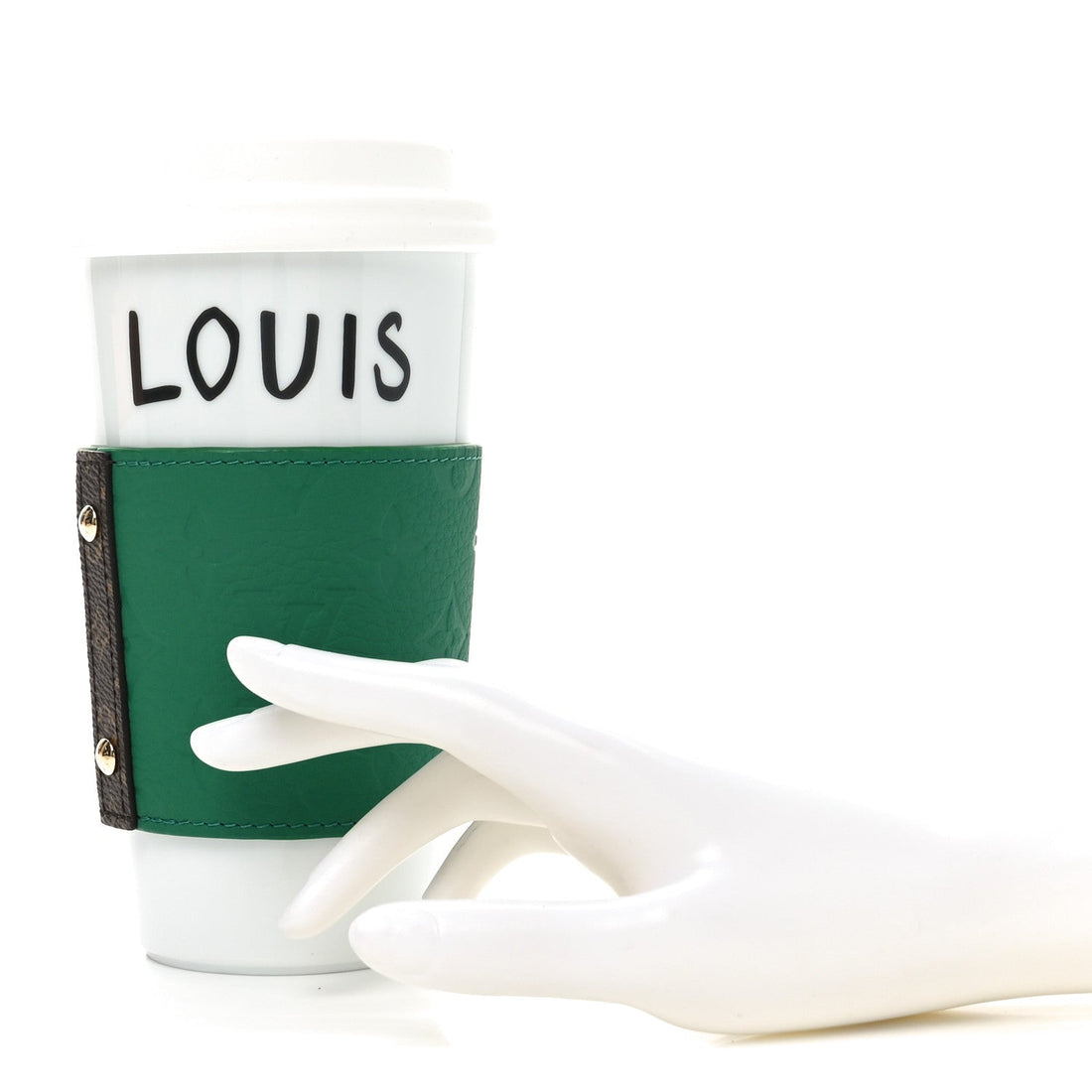 Porcelain Taurillon Louis Cup Green