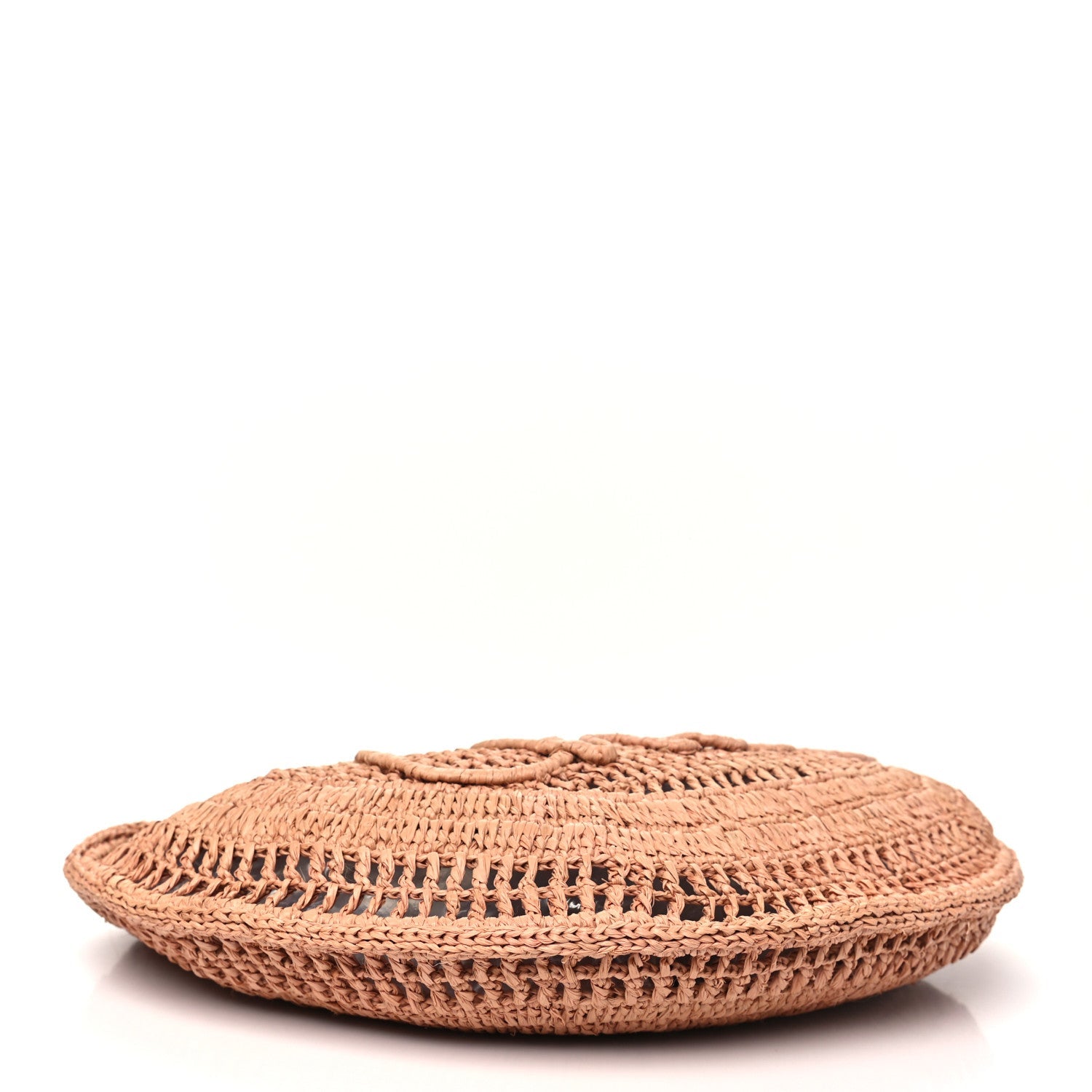 Raffia Calfskin Summer Banana Hobo Summery Beige