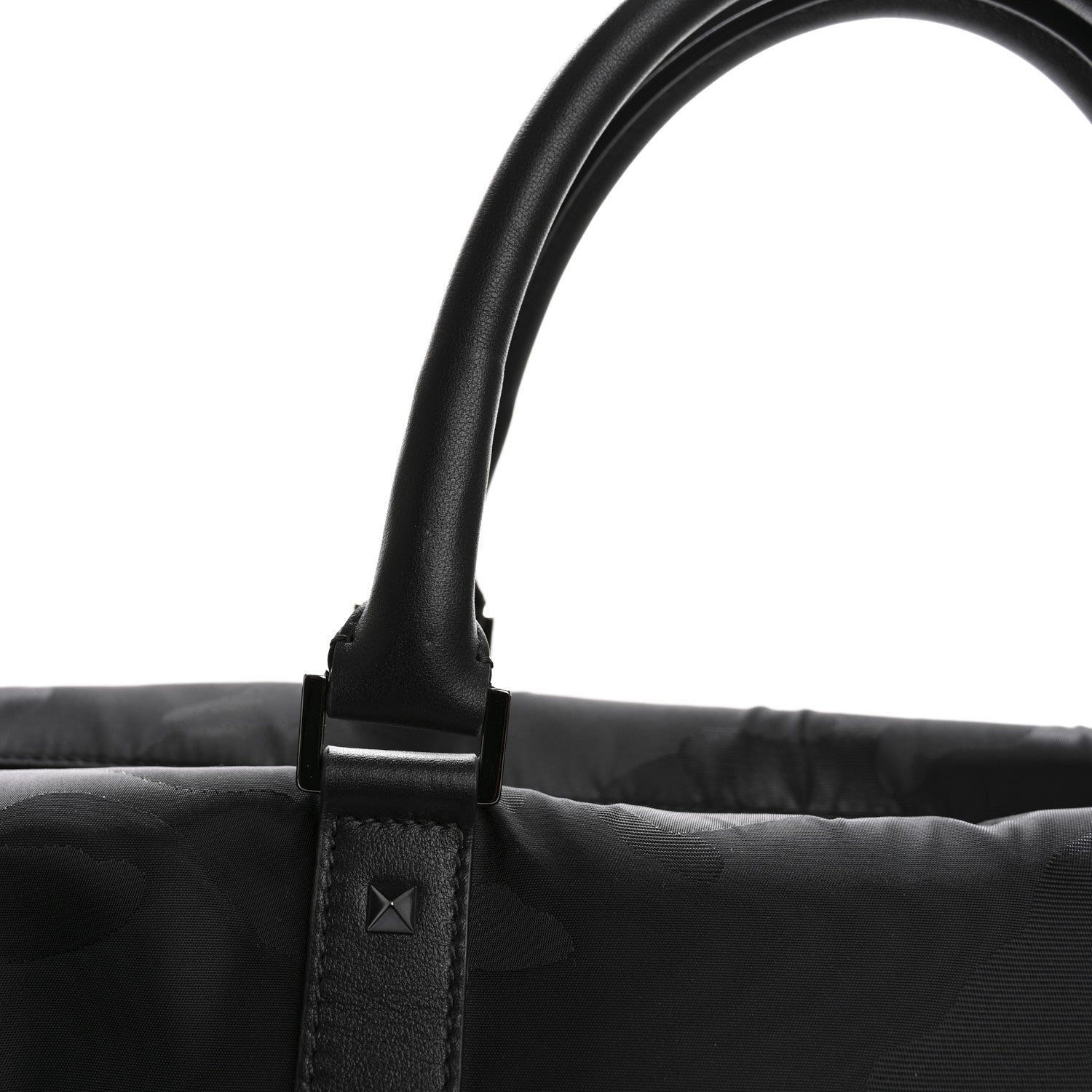 Nylon Camouflage Travel Duffle Black