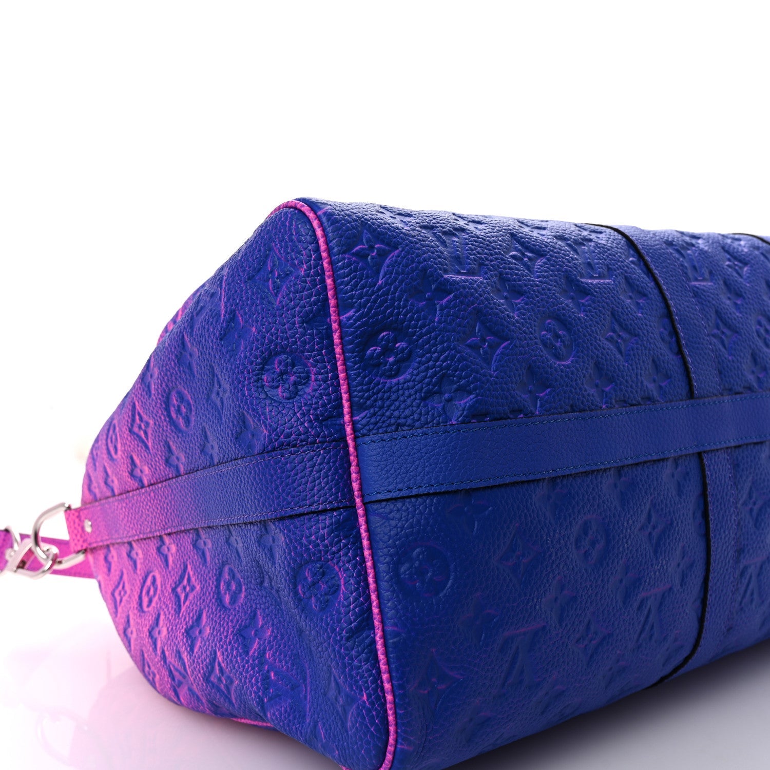 Taurillon Illusion Keepall Bandouliere 50 Bleu Rose