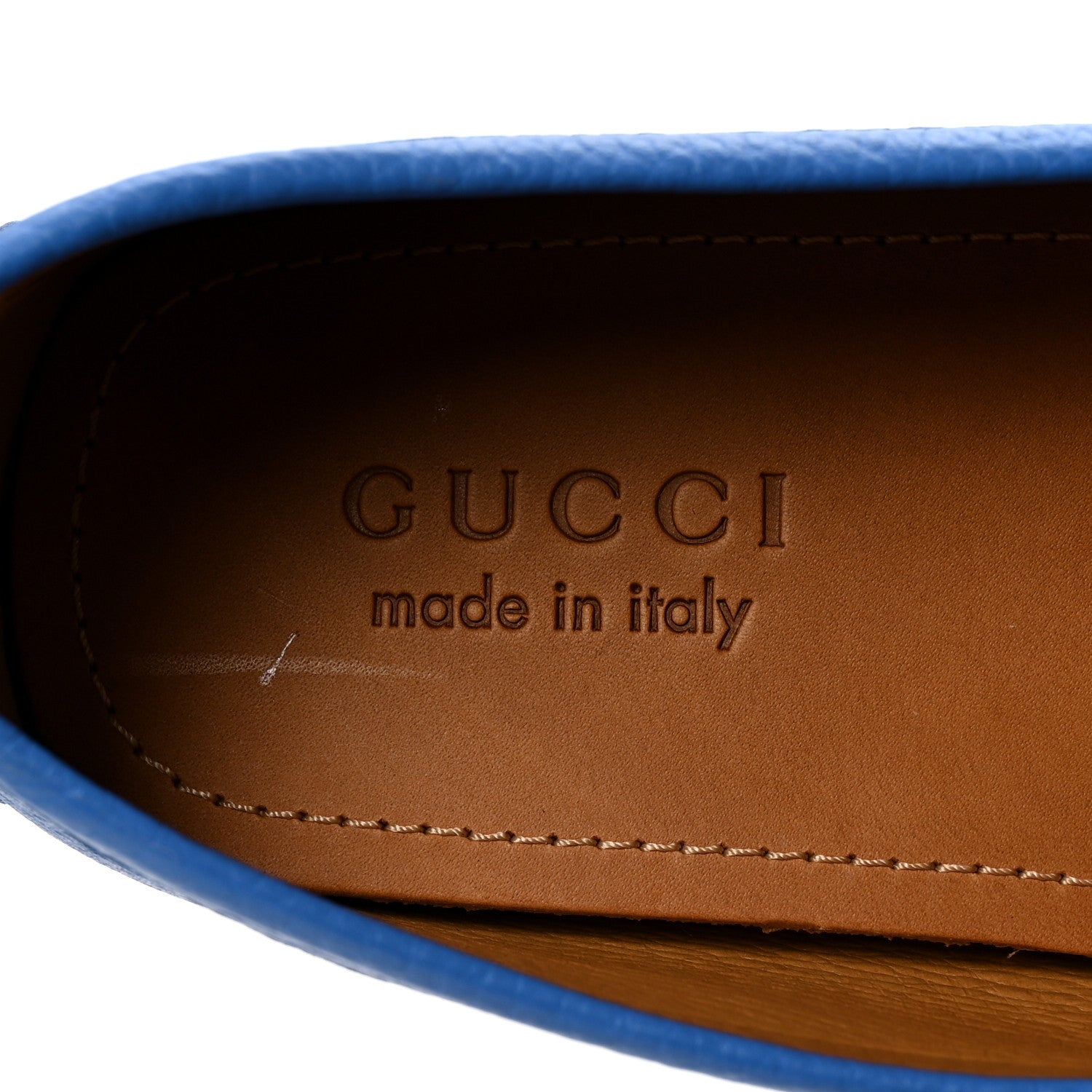 Calfskin Web Mens Horsebit Driver Loafers 8 Blue