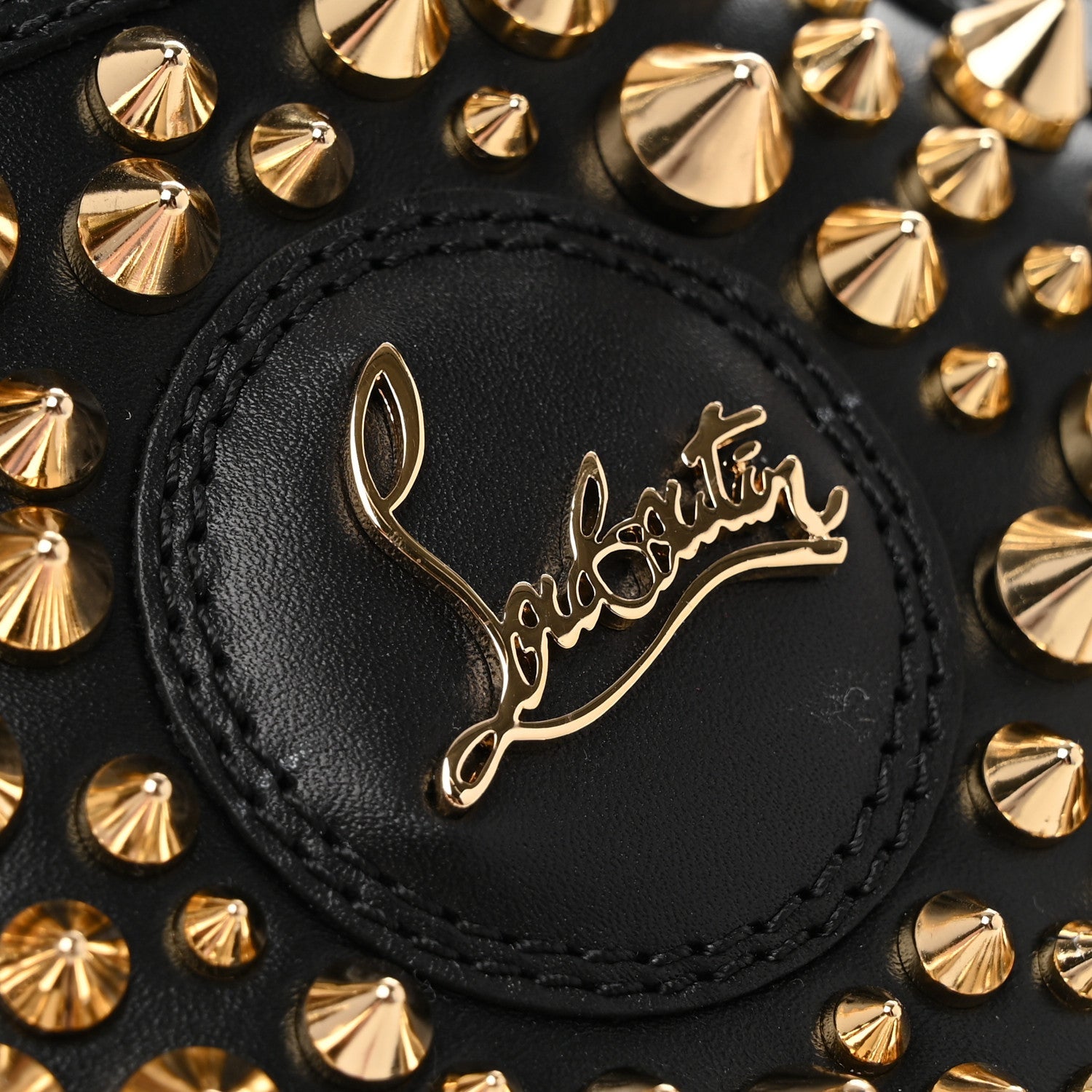 Calfskin Louis Spikes Flat Mens Sneakers 42.5 Black