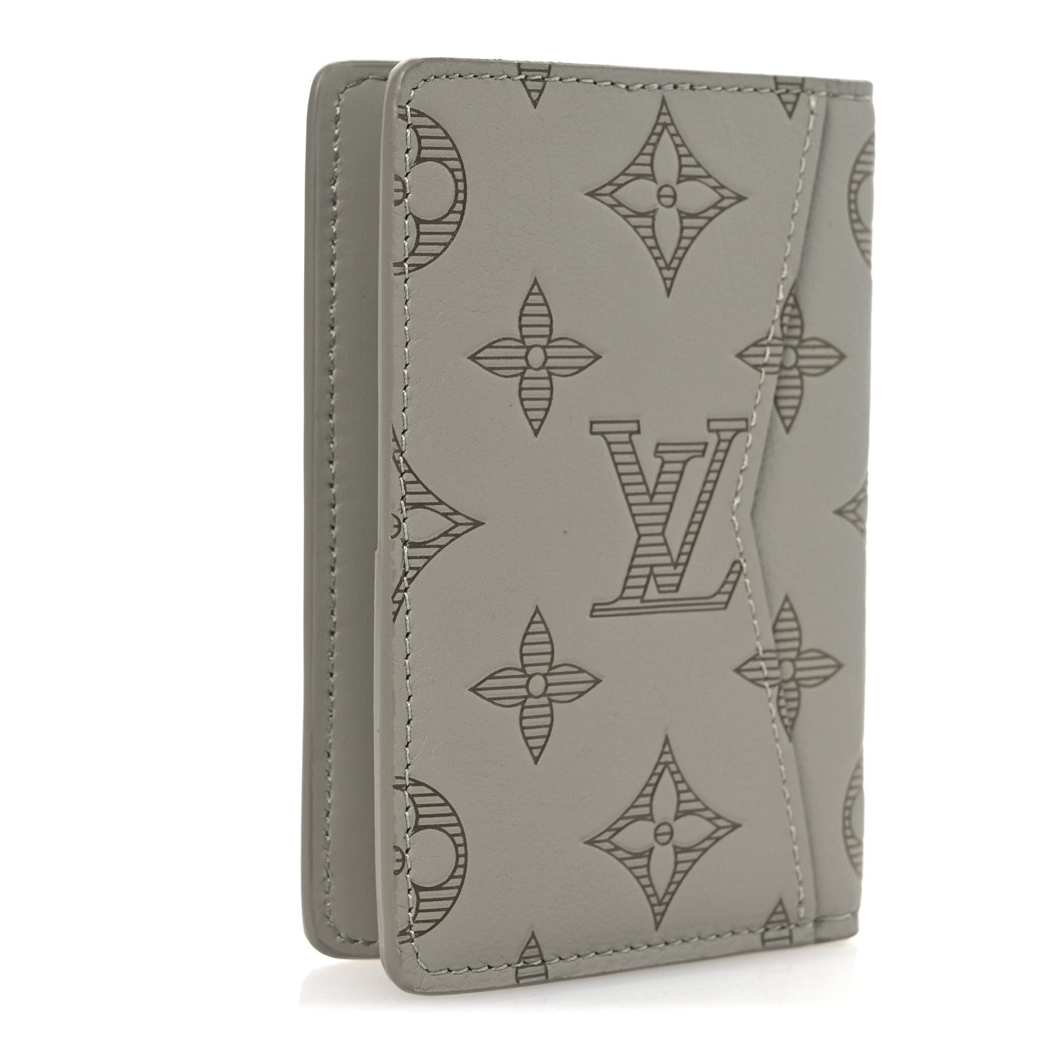 Calfskin Monogram Shadow Pocket Organizer Sand