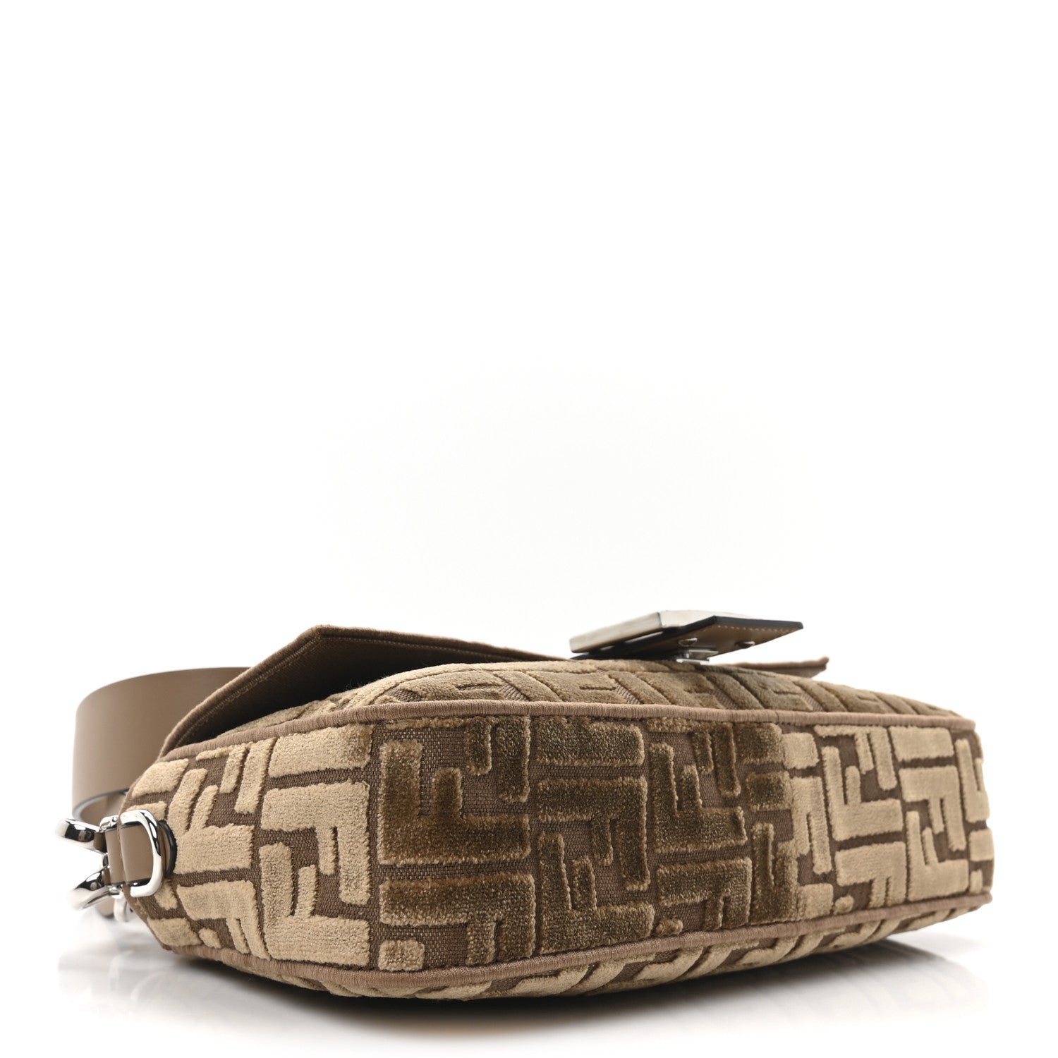 Velvet Jacquard Crystal FF Baguette Cappuccino