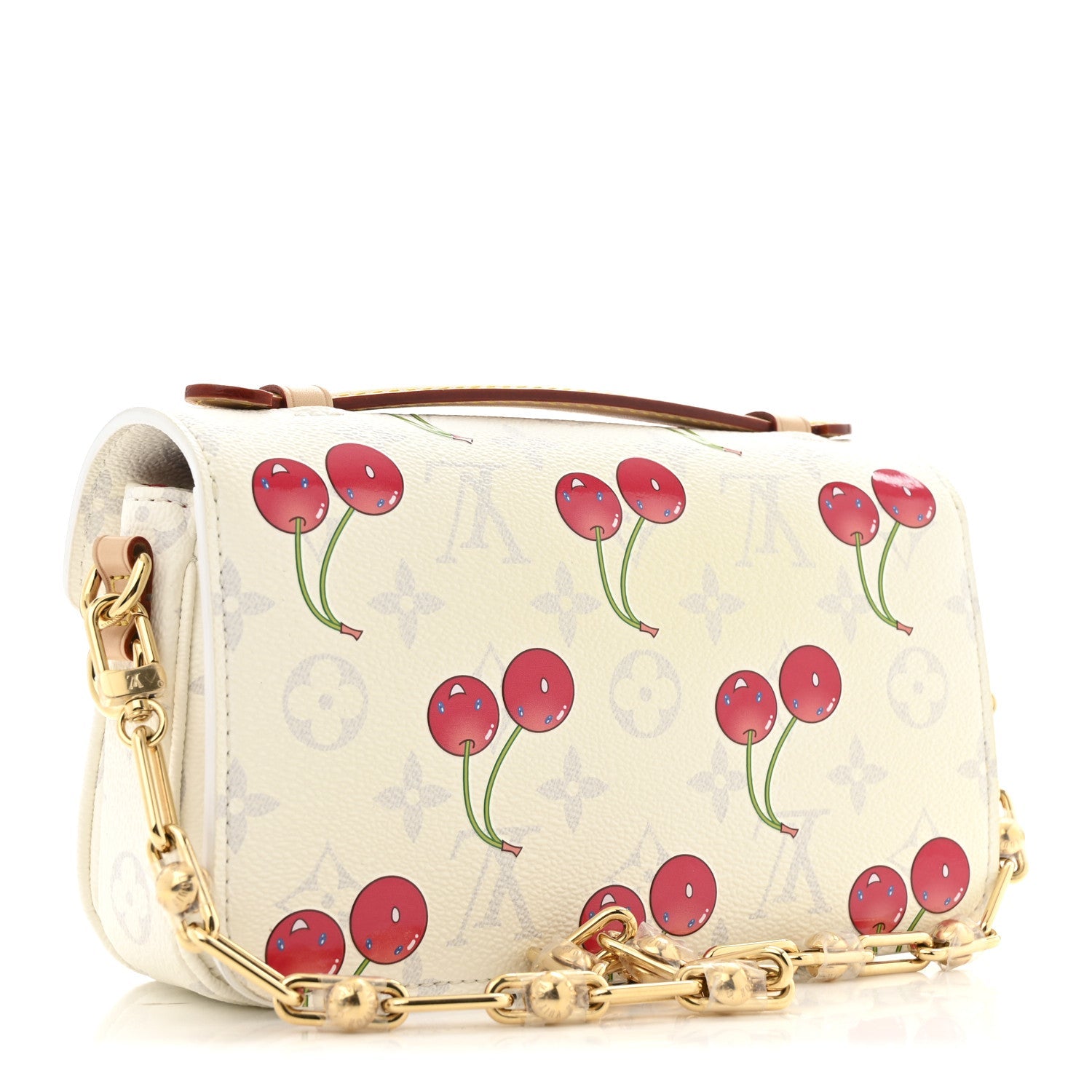 LV X TM Monogram Cerises Pochette Metis East West White