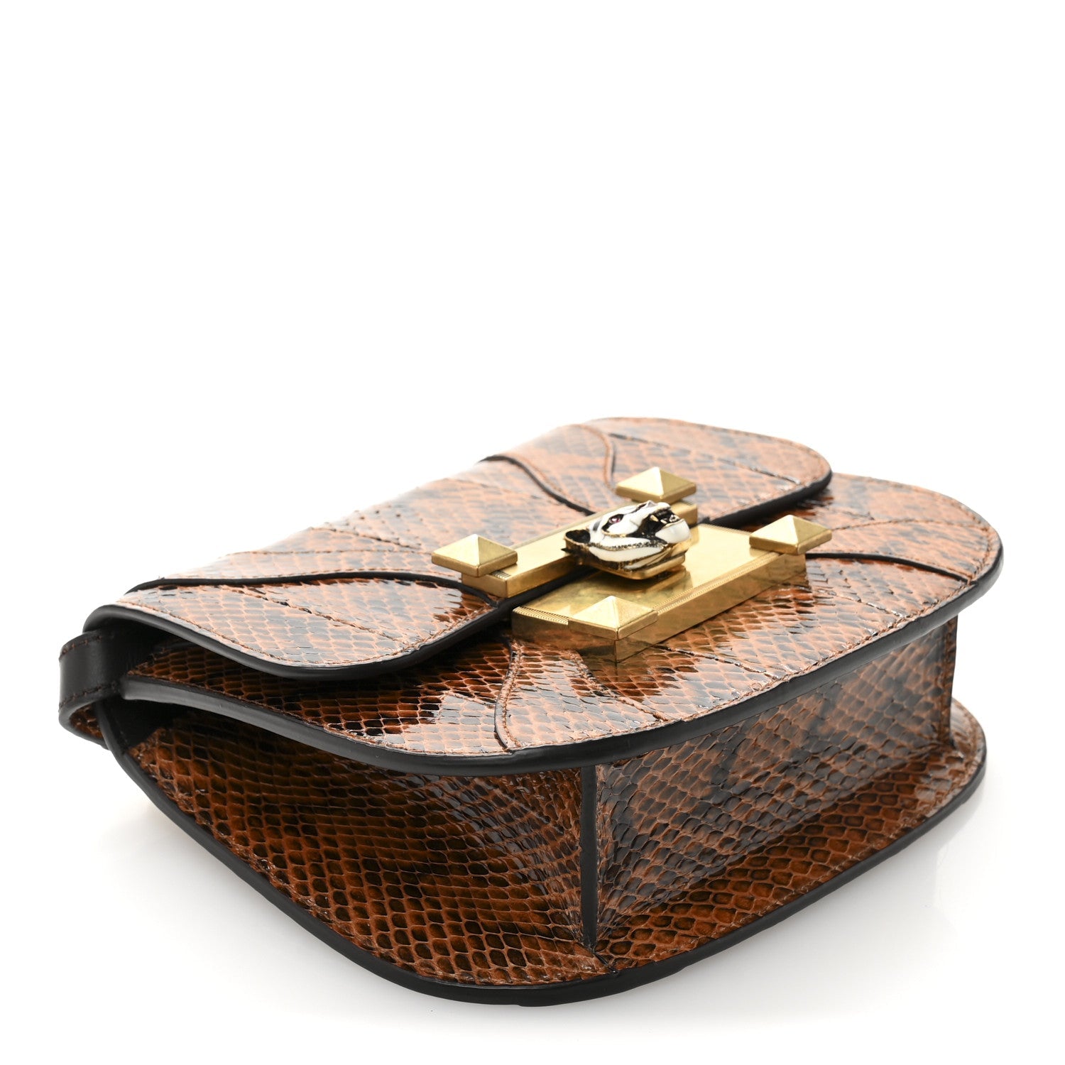 Elaphe Radiata Crystal Small Osiride Shoulder Bag Bright Cuir Ruby