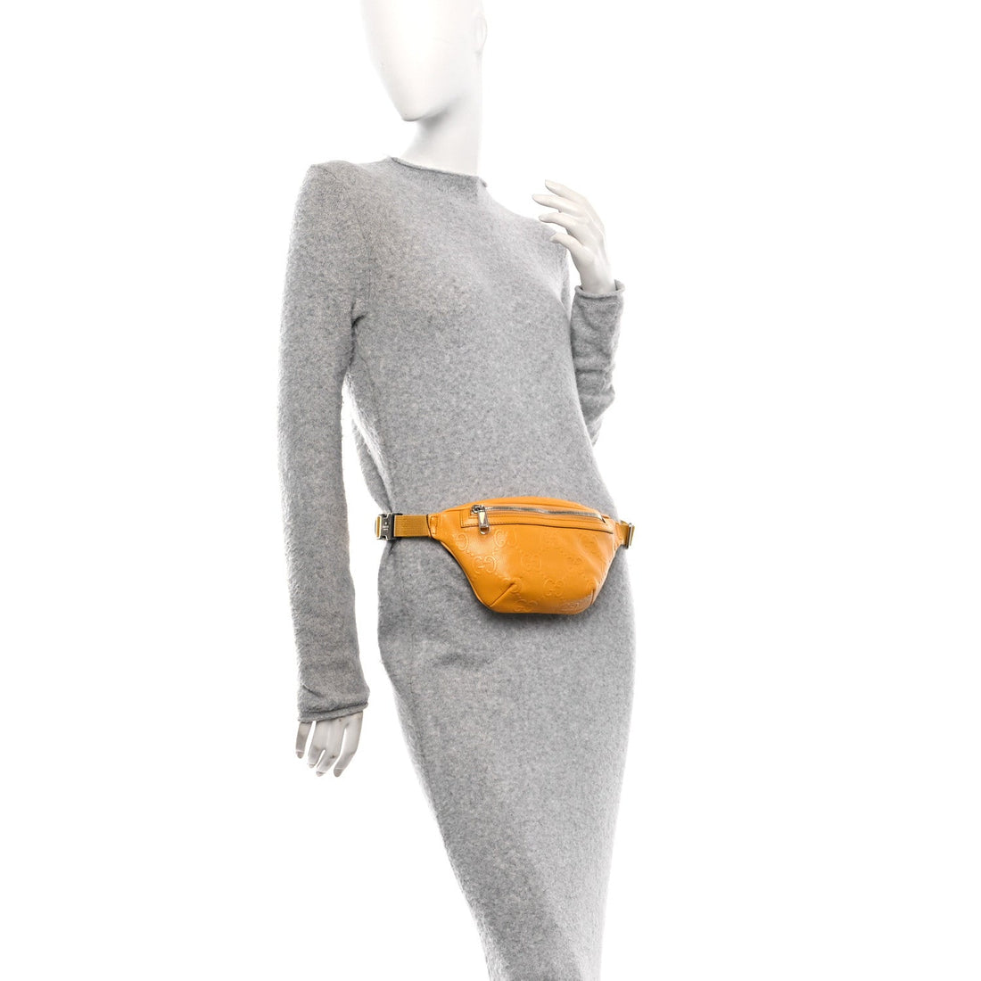 Calfskin GG Tennis Embossed Belt Bag Crop