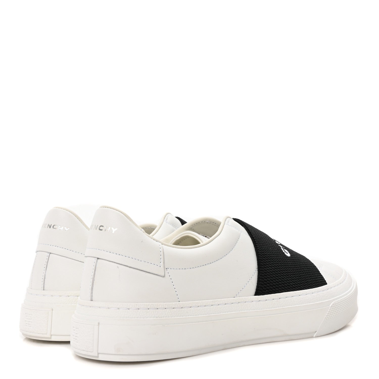 Calfskin Band Logo Mens Urban Street Sneakers 42 White Black