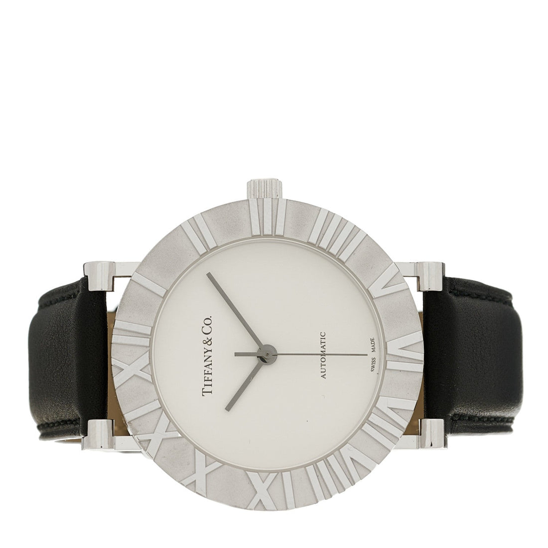 Sterling Silver Calfskin 39mm Atlas Automatic Watch