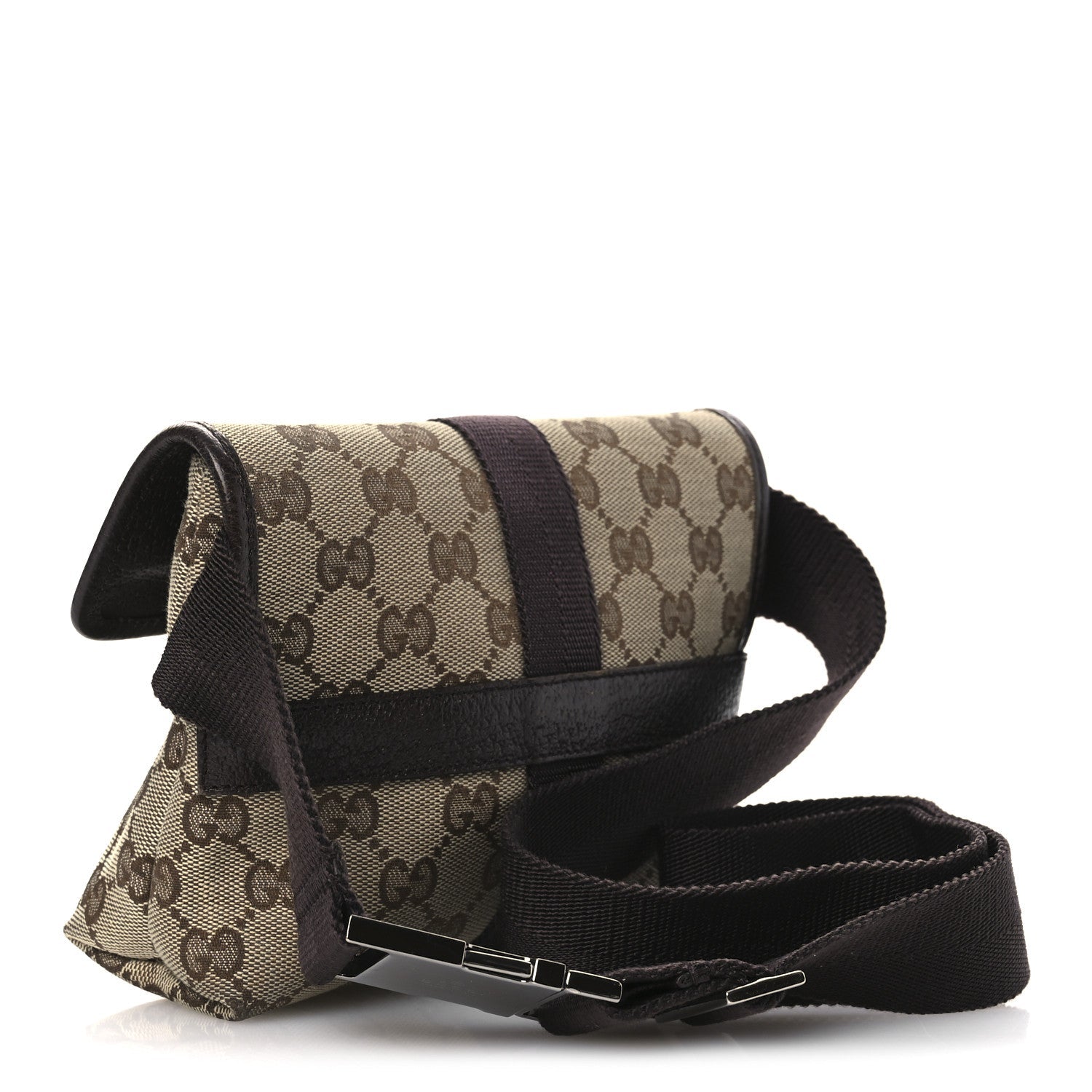 Monogram Waist Pouch Bag Dark Brown