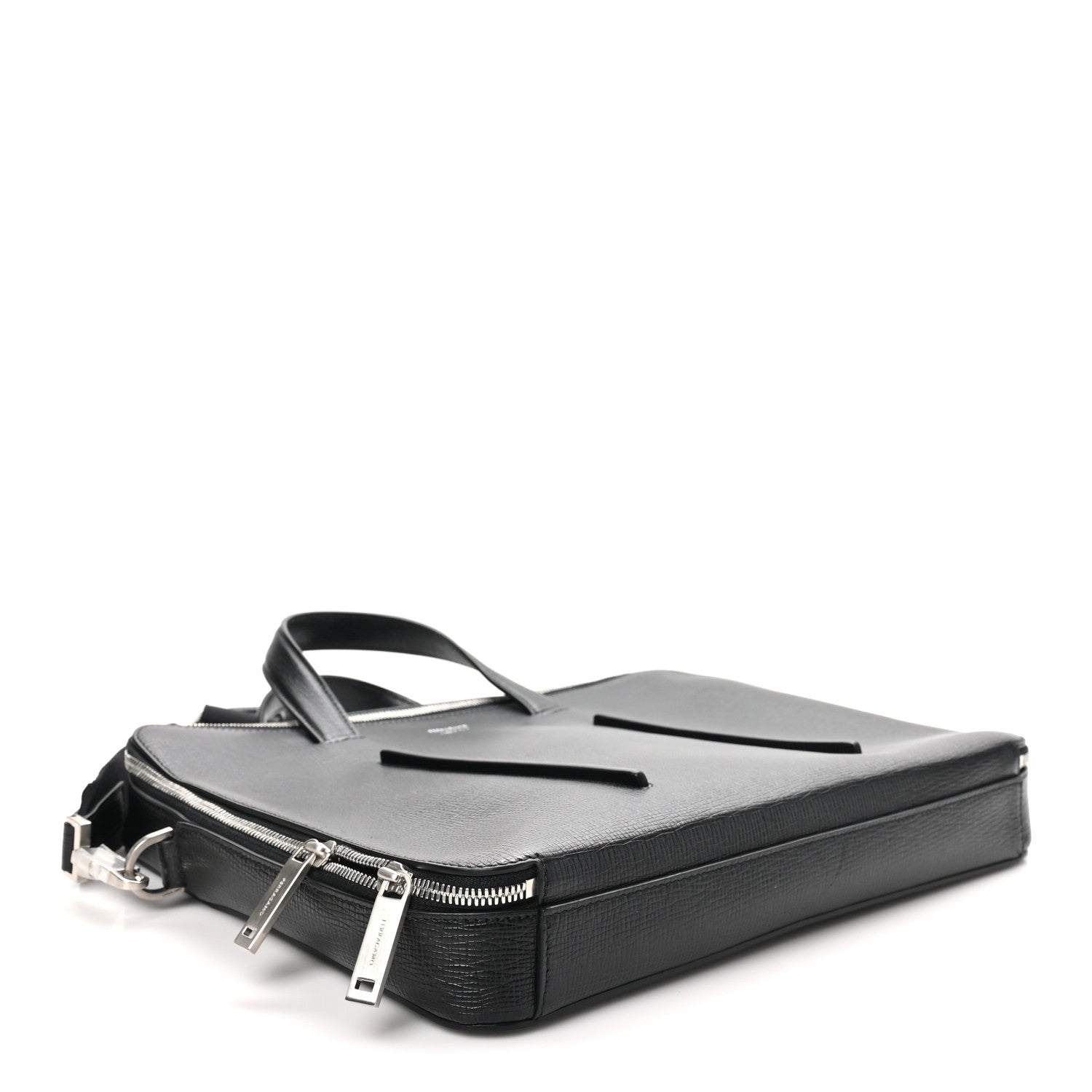 Hammered Calfskin New Revival Briefcase Black