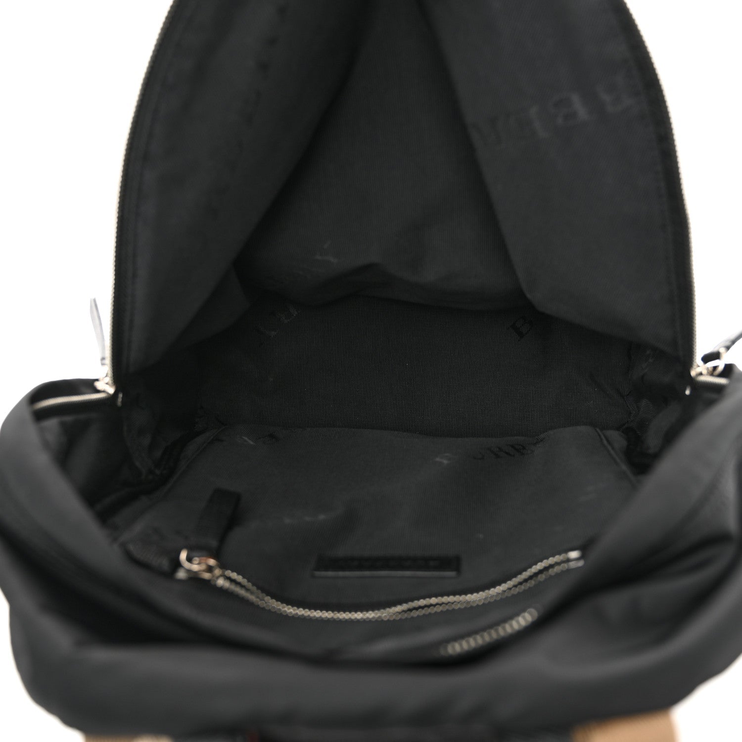 Nylon Check Abbeydale Simple Backpack  Black