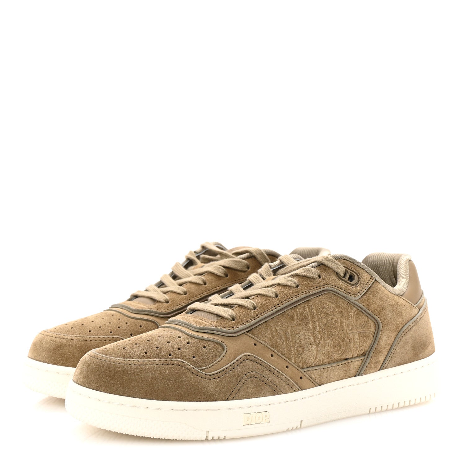 Suede Calfskin Mens B27 Uptown Low Top Sneaker 43 Khaki