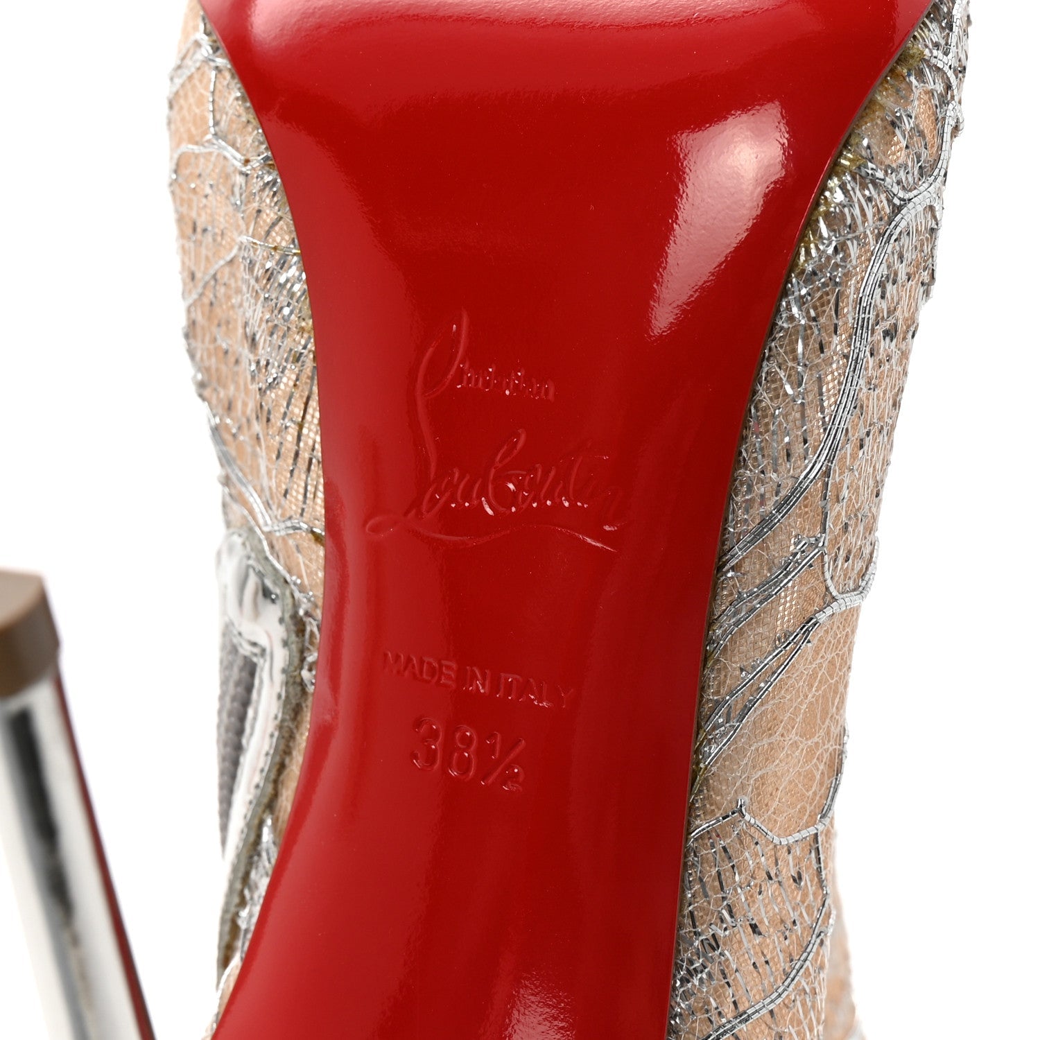 Lace Lurex Specchio Gipsybootie 100 Ankle Boots 38.5 Version Silver