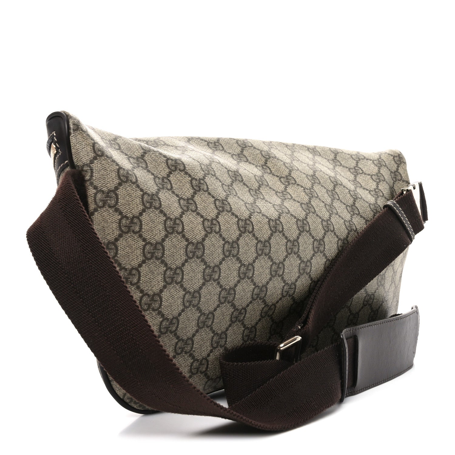GG Supreme Monogram Belt Bag Dark Brown