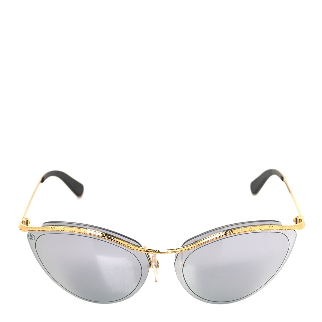 Metal LV Mirrored Cat Eye Sunglasses Z1039E Gold